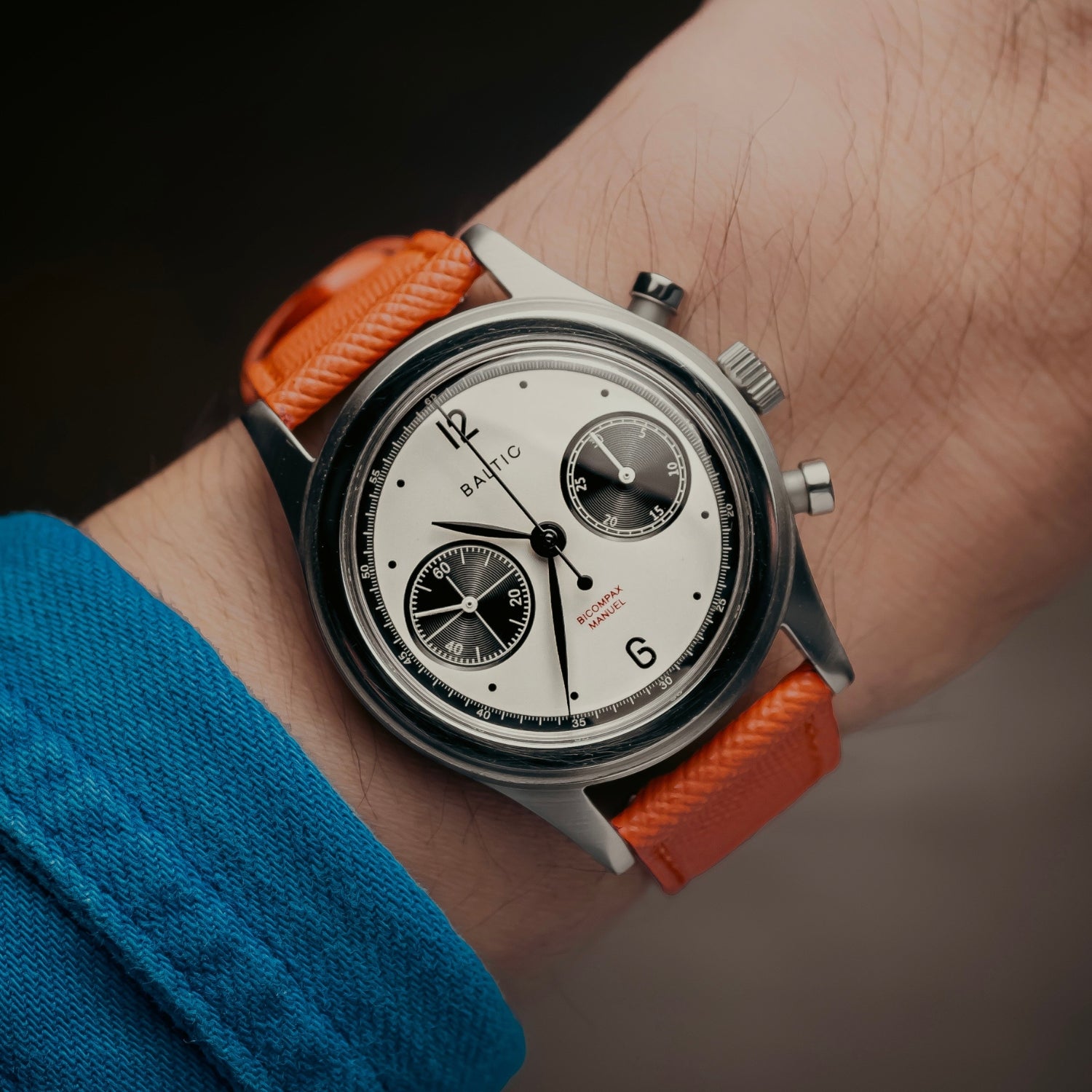 Orange Leather Watch Strap – Handcrafted Replacement Band – Helvetus®