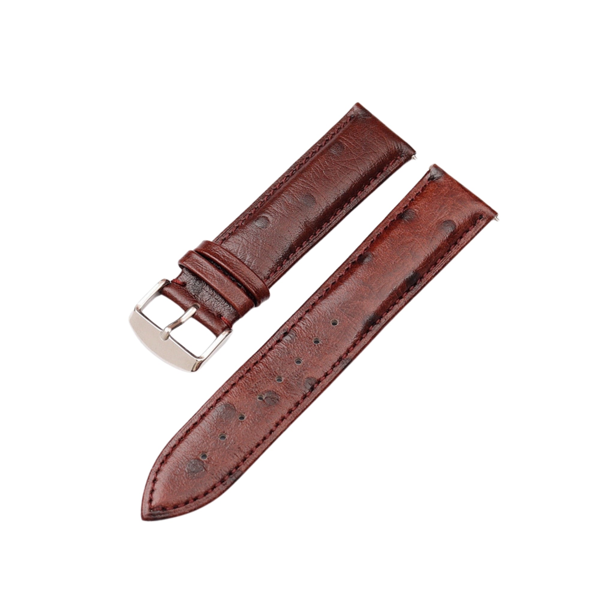 Ostrich Leather Strap - Brown - Ostrich Pattern - Helvetus