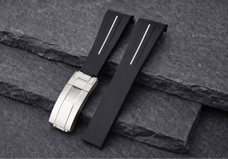 Deployant Strap for Rolex Explorer I in Black - Helvetus® Switzerland