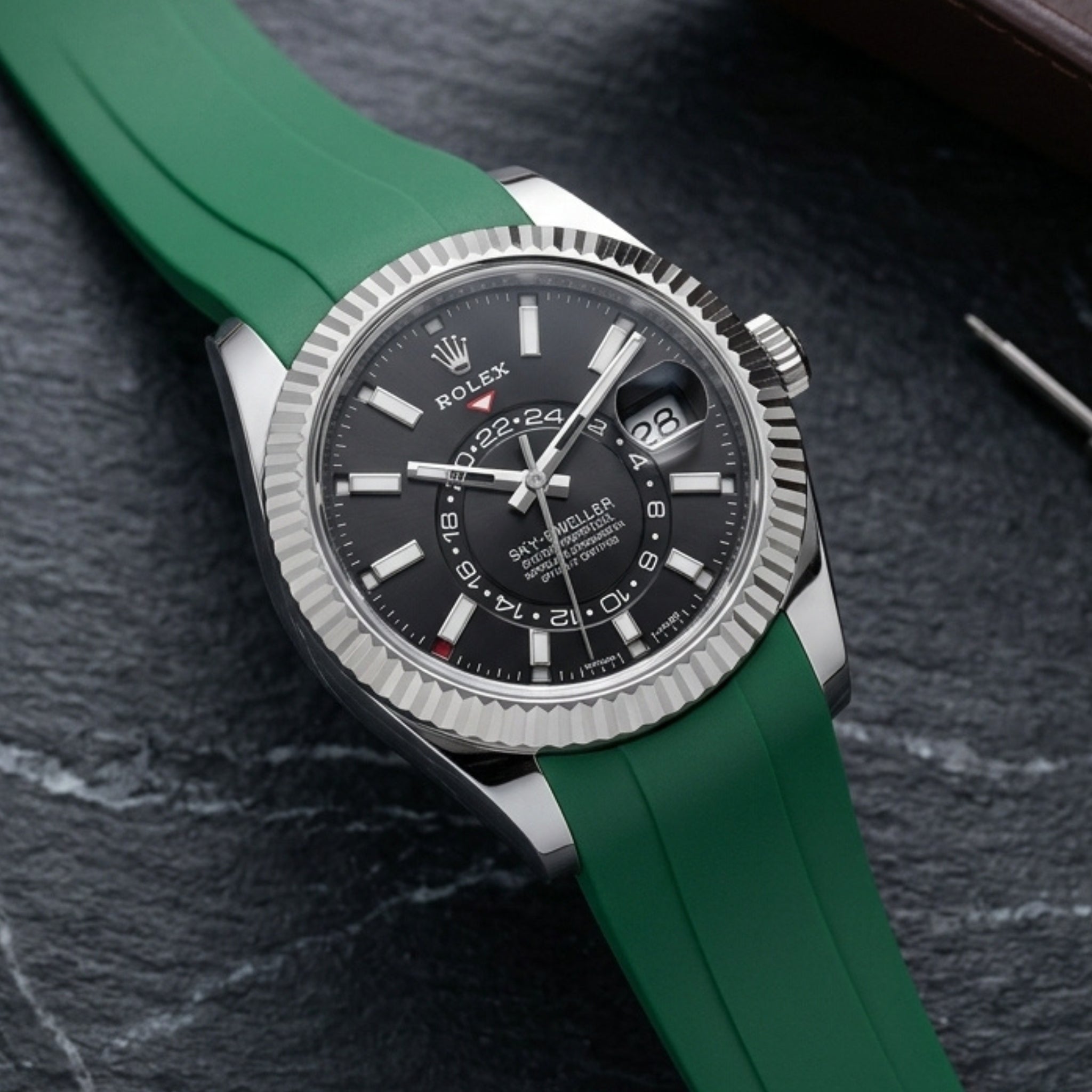 Correa de caucho - Para Rolex Sky-Dweller - Verde