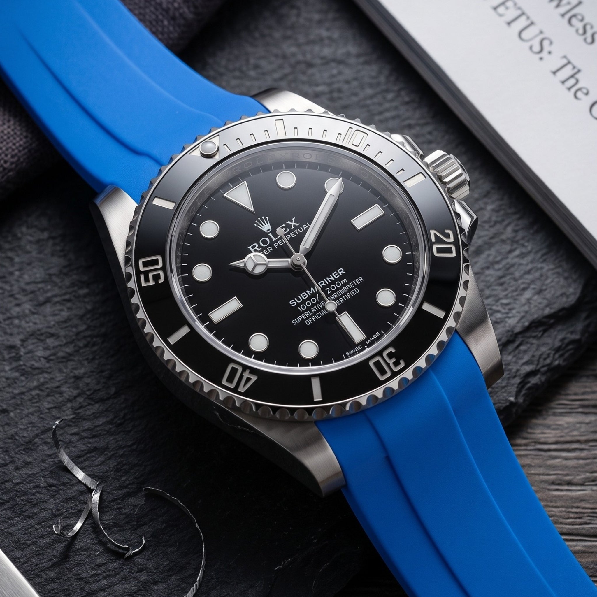 Correa de caucho - Para Rolex Submariner - Azul
