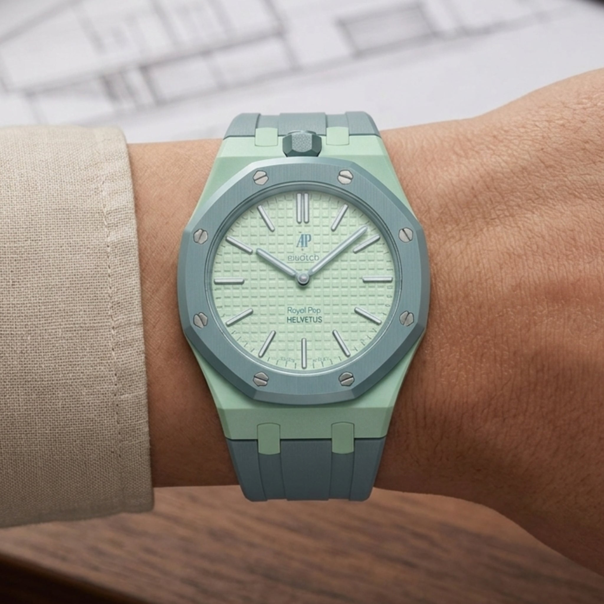 Royal Pop Wrist Strap & Case — For Blaue Acht (Lépine, Crown at 12) - Helvetus