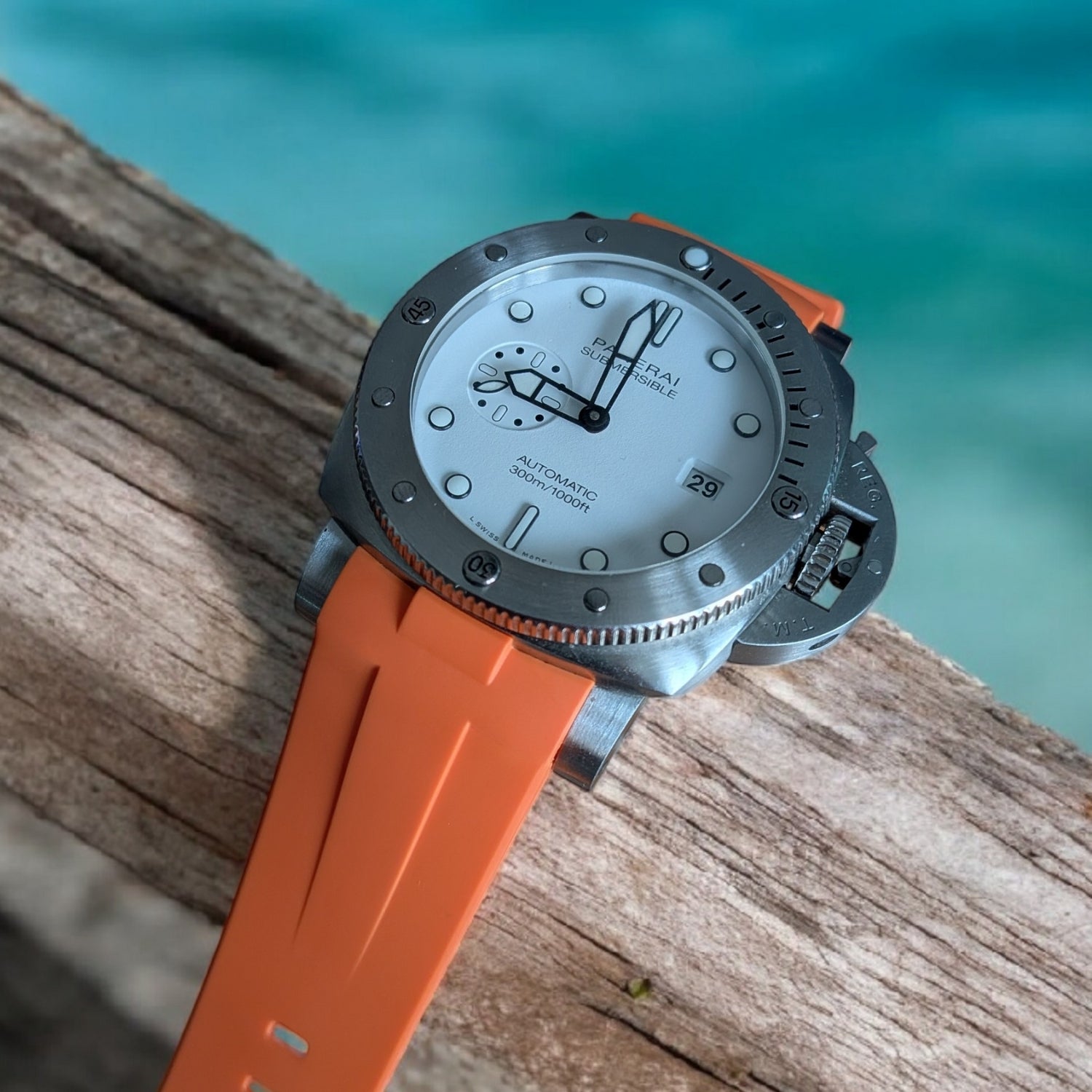 Orange Rubber Strap for Panerai Watches | Curved Design – Helvetus®