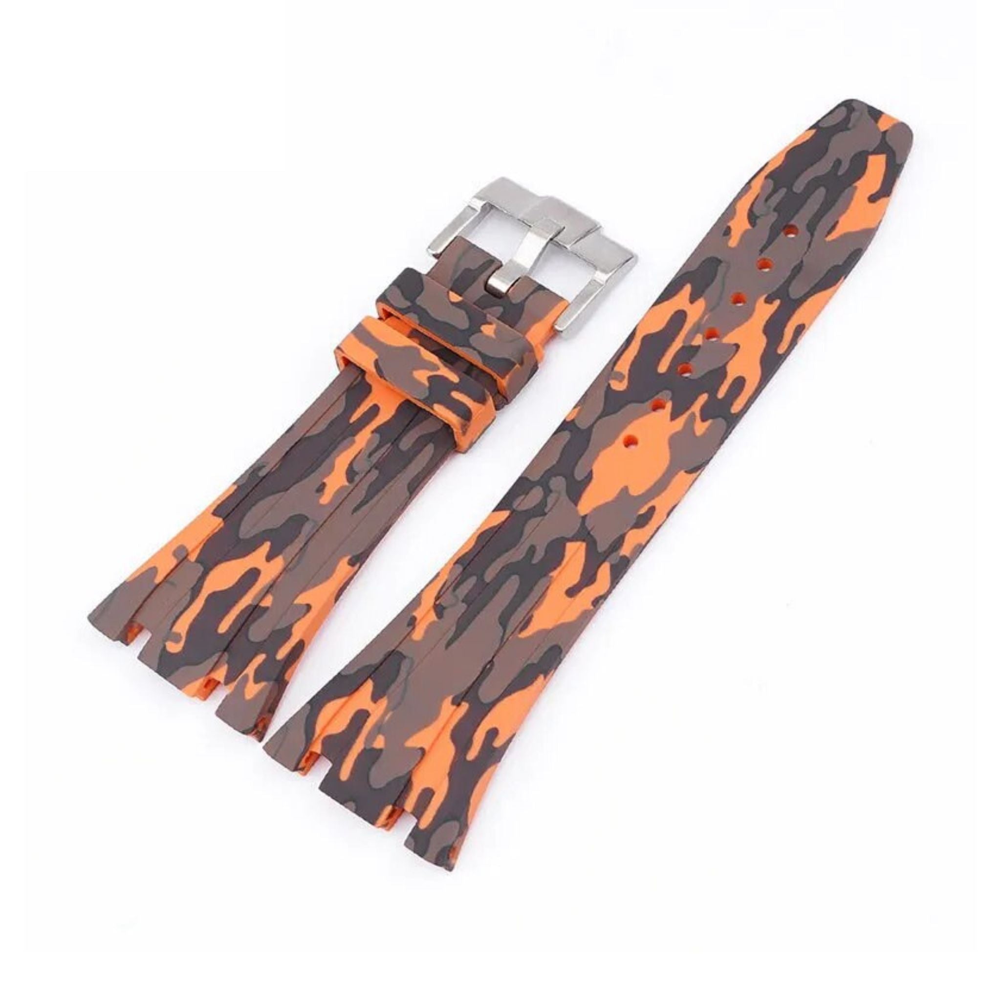 Rubber Strap - For all AP Royal Oak 41mm - Orange Camo - Helvetus