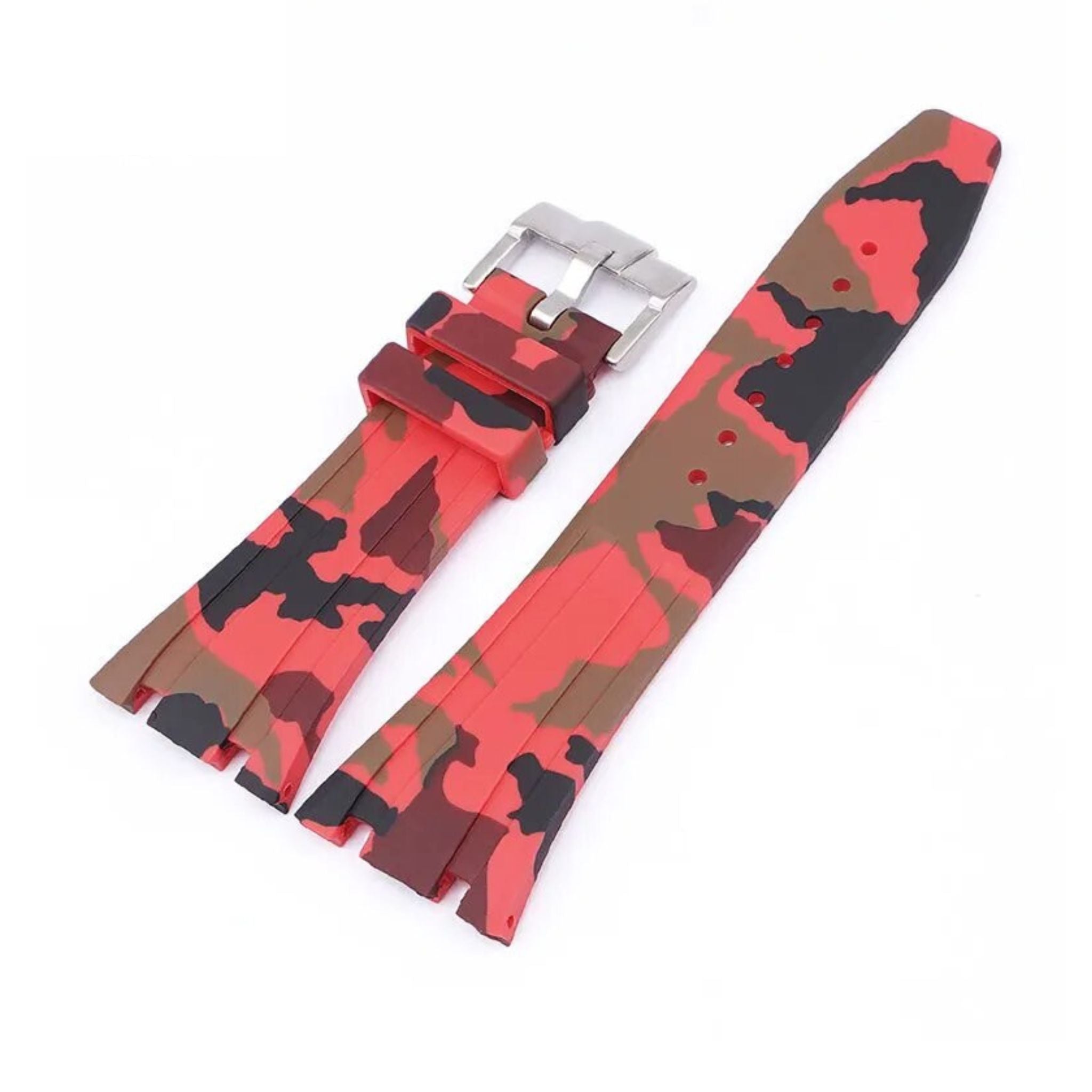 Rubber Strap - For all AP Royal Oak 41mm - Red Camo - Helvetus