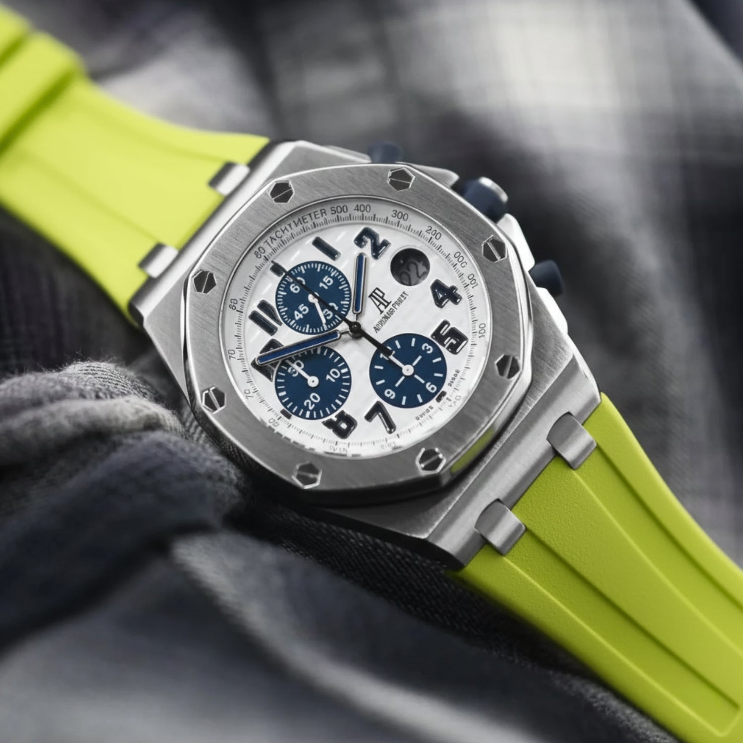 Audemars Piguet Offshore 42mm Rubber Strap in Lime Green