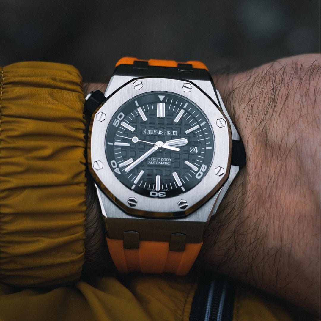 Audemars Piguet Diver Rubber Strap in Orange - Helvetus® Switzerland