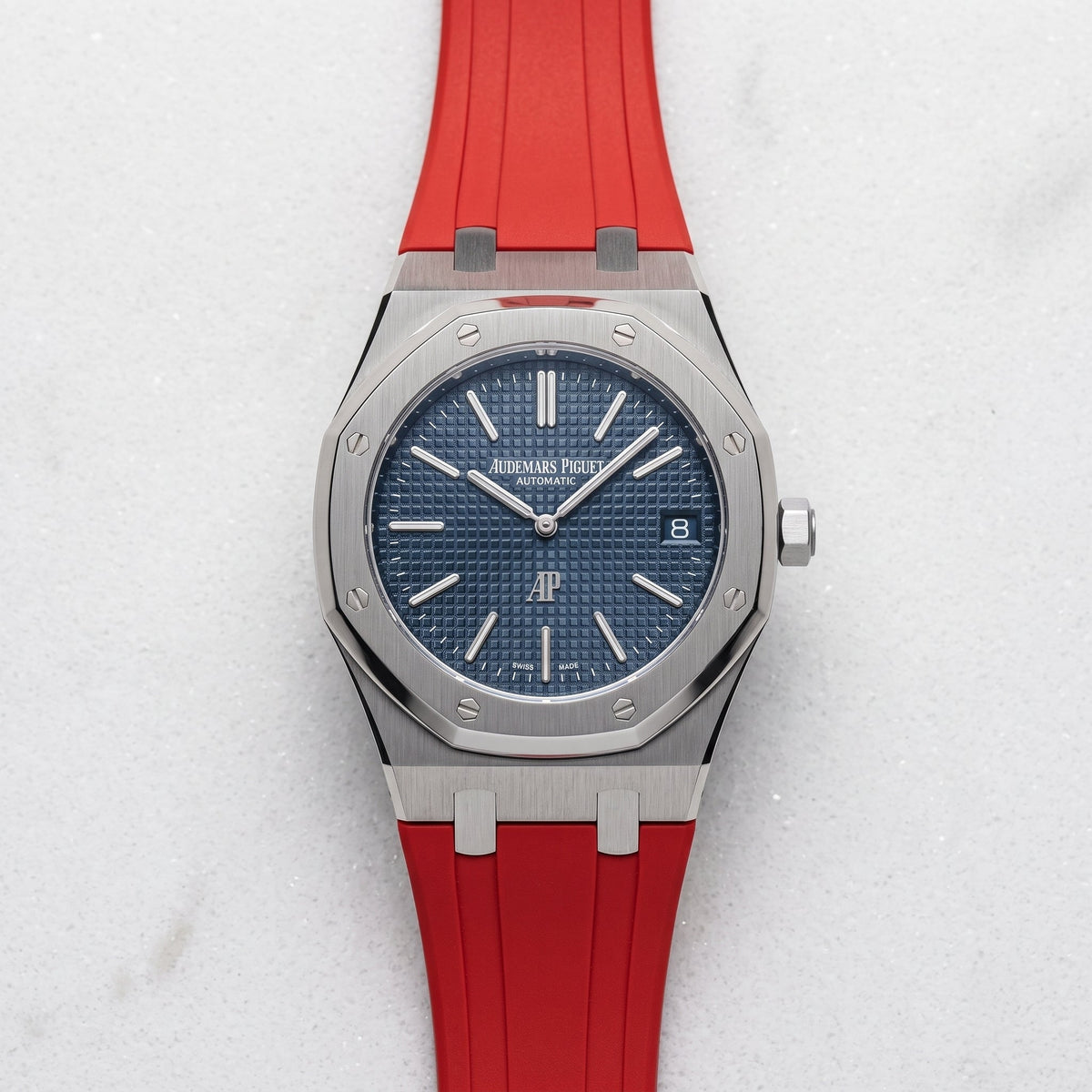 Rubber Strap - For all Audemars Piguet Royal Oak 39mm - Red - Helvetus