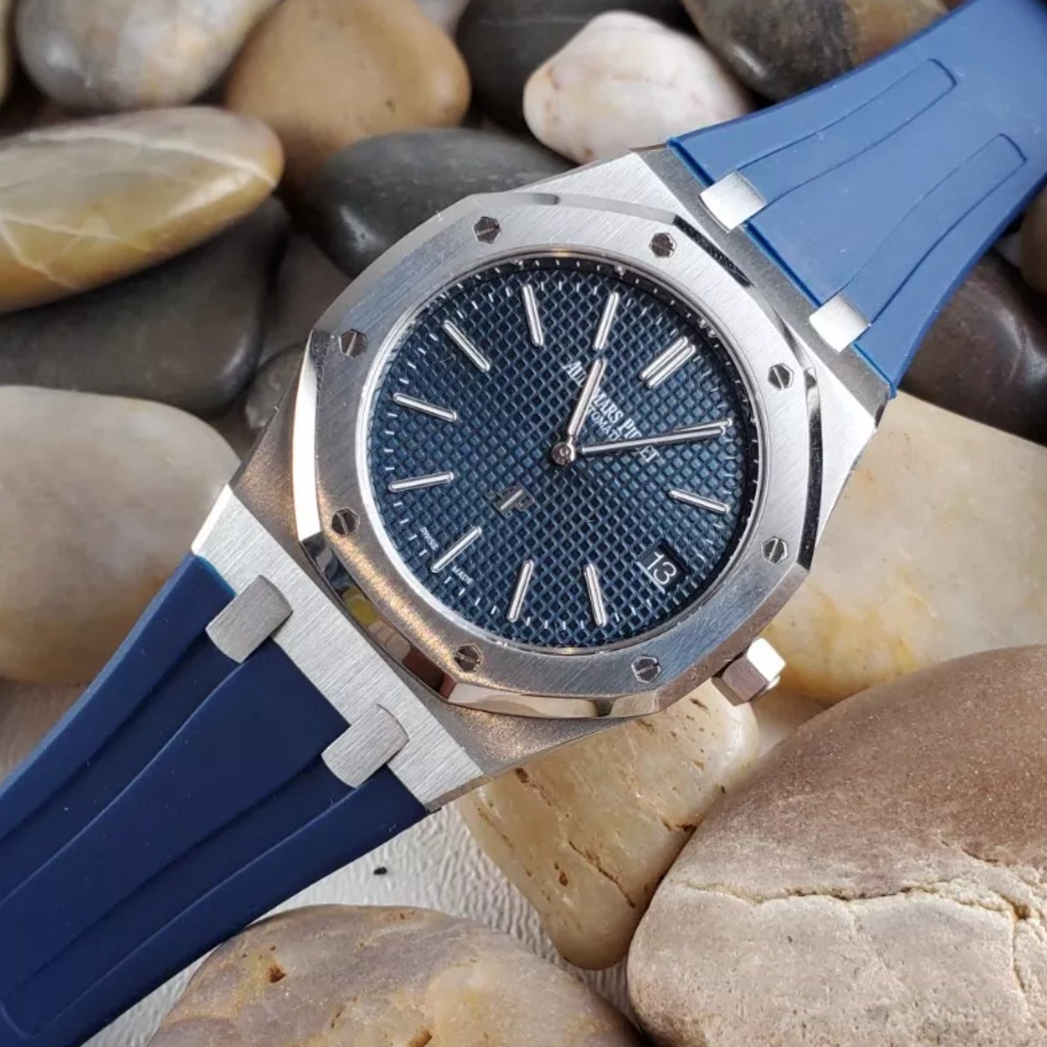 Rubber Strap - For all Audemars Piguet Royal Oak 41mm - Blue - Helvetus