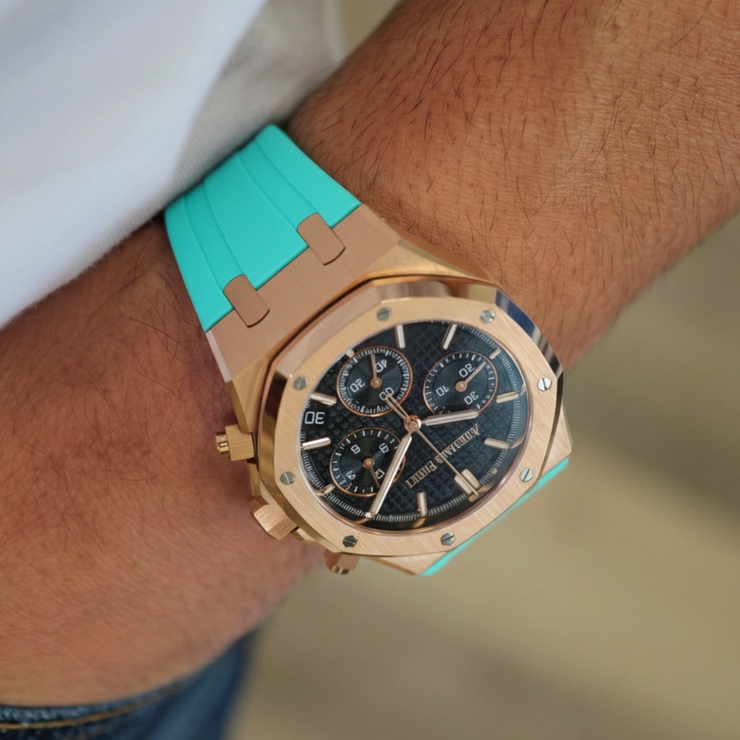 Audemars Piguet Royal Oak 41mm Turquoise Strap | Helvetus®