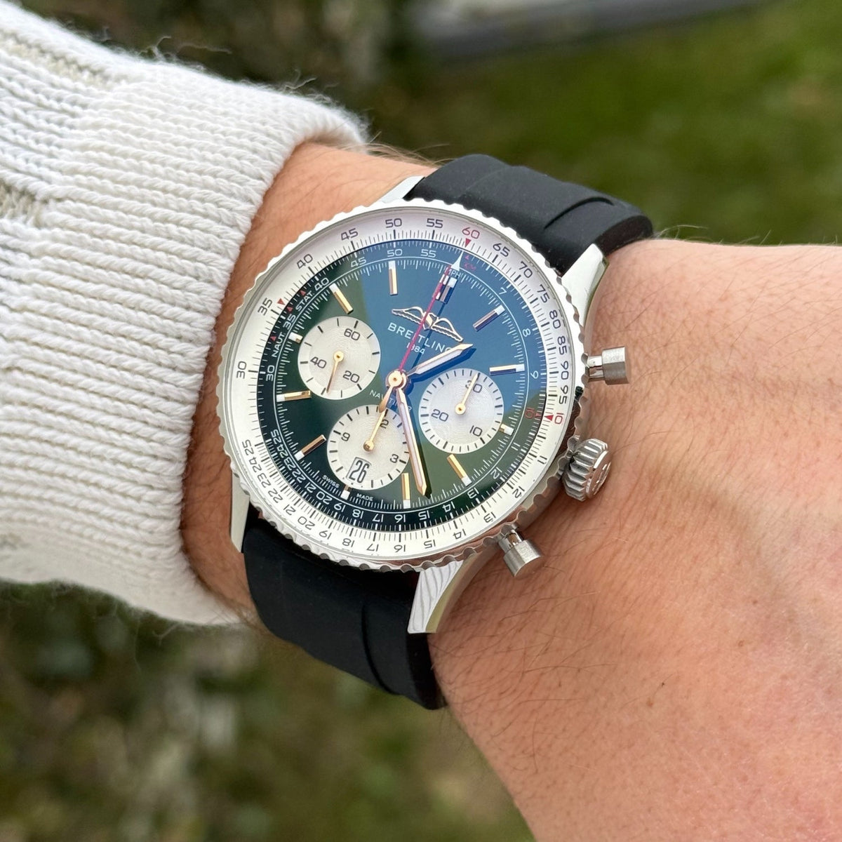 Strap for Breitling Navitimer Black - Helvetus® Switzerland