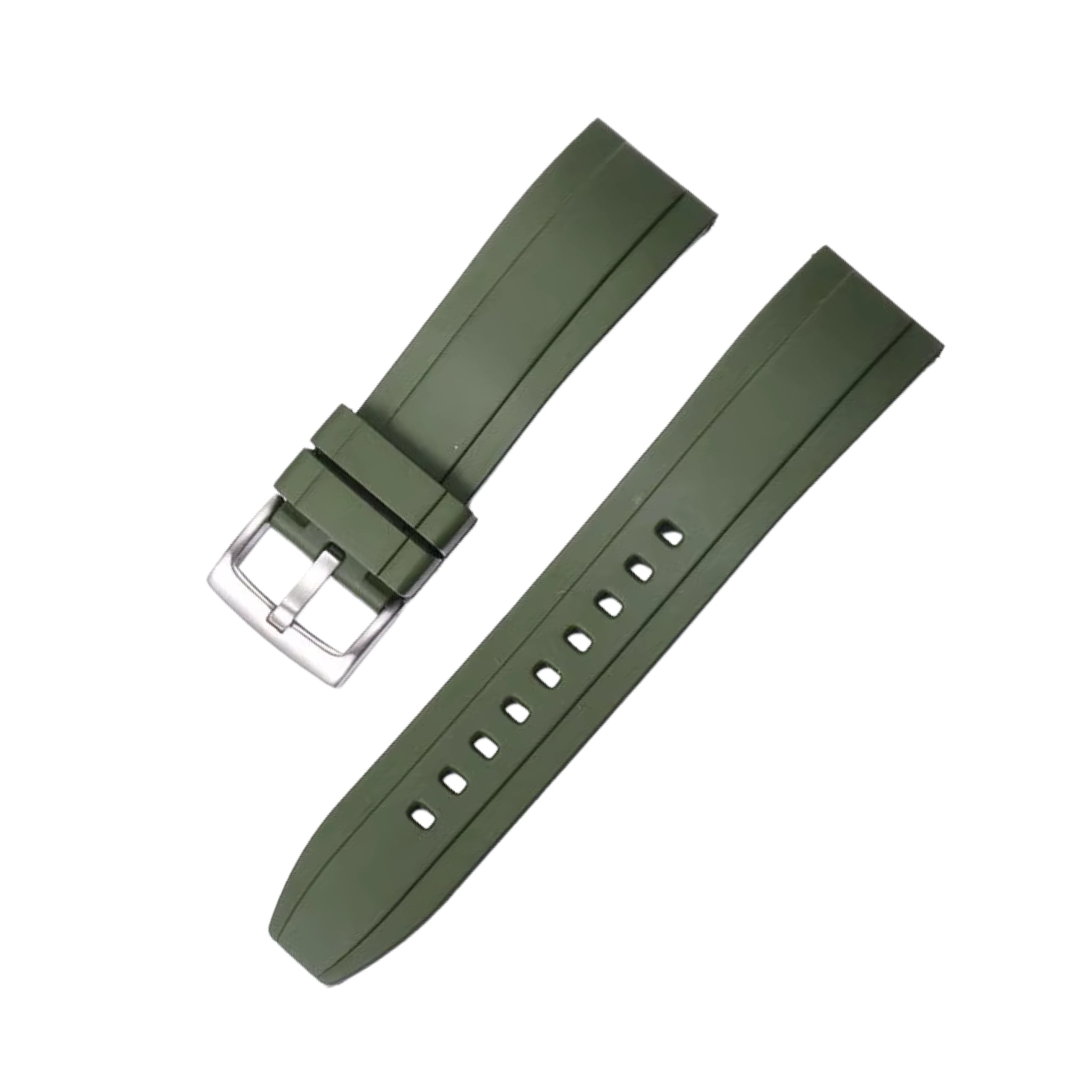 Rubber Strap - For all Breitling Superocean Models - Olive Green - Helvetus