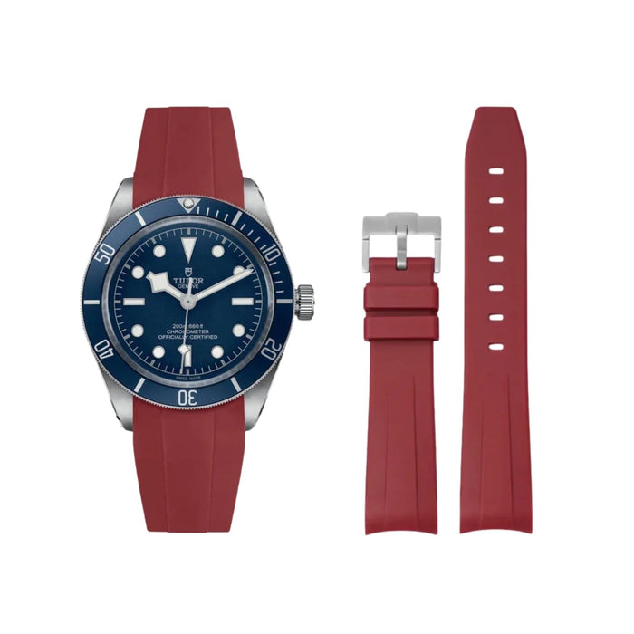 Rubber Strap - For all Tudor Black Bay Models - Bordeaux - Helvetus