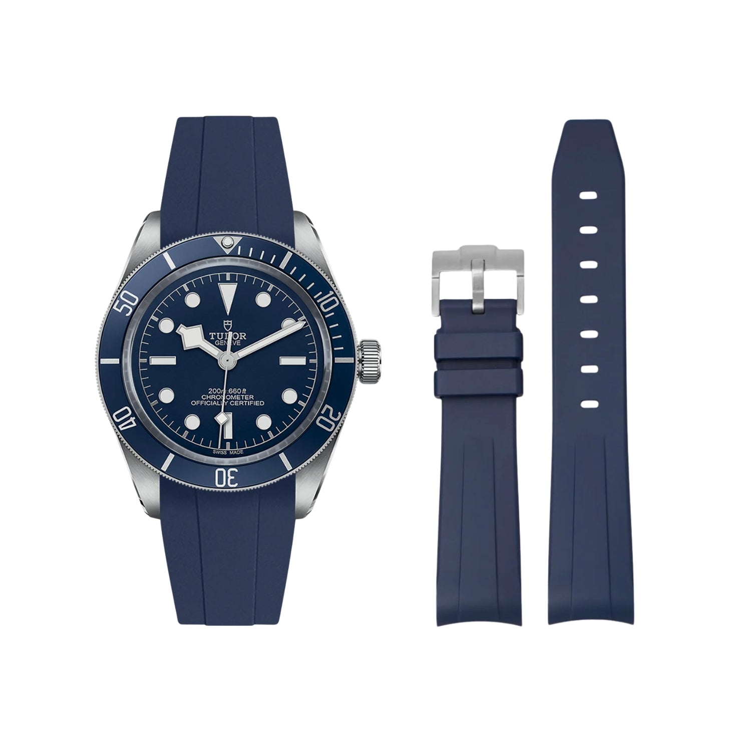 Strap for Tudor Black Bay Models in Navy Blue - Helvetus
