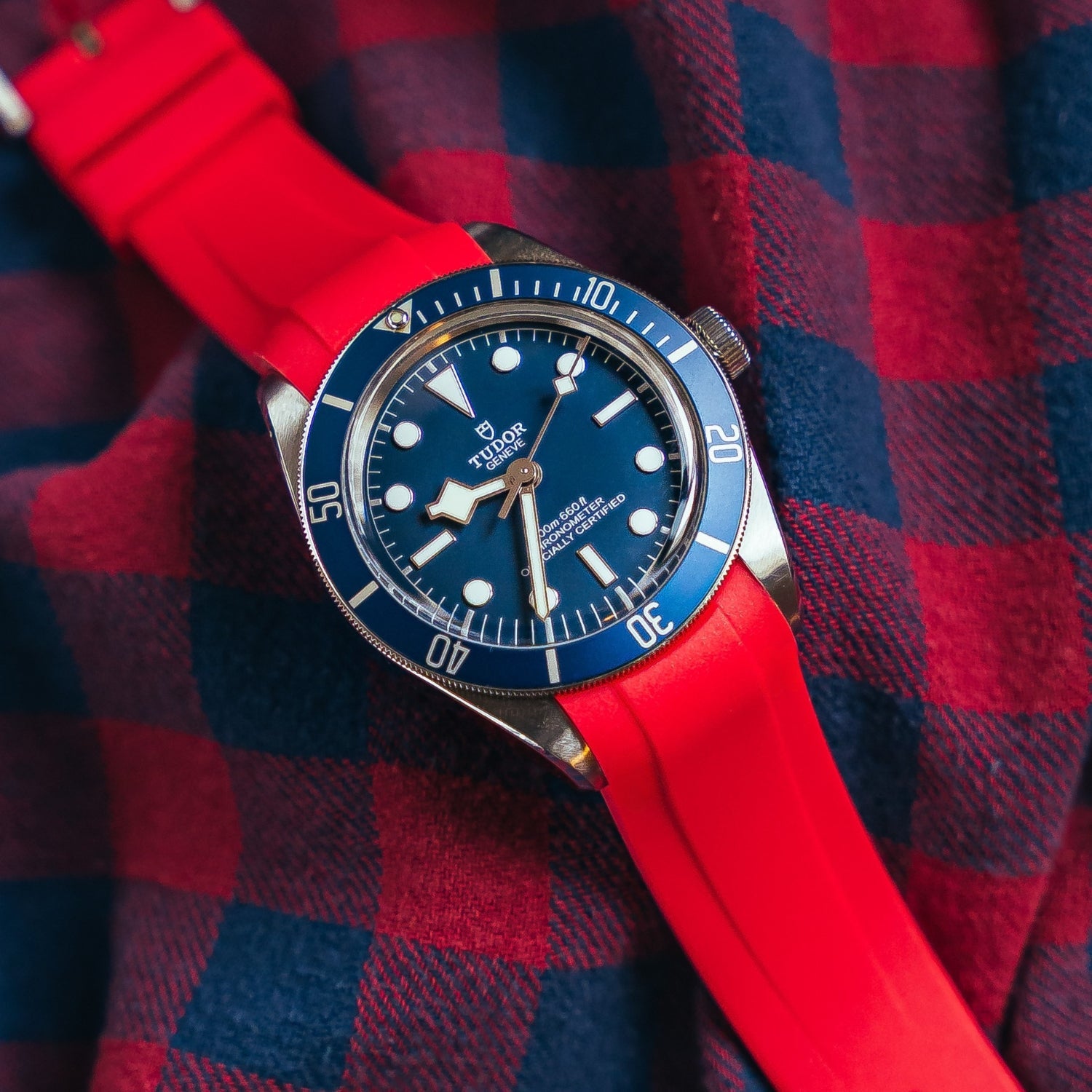 Straps for all Tudor Black Bay Models in Red - Helvetus® Switzerland