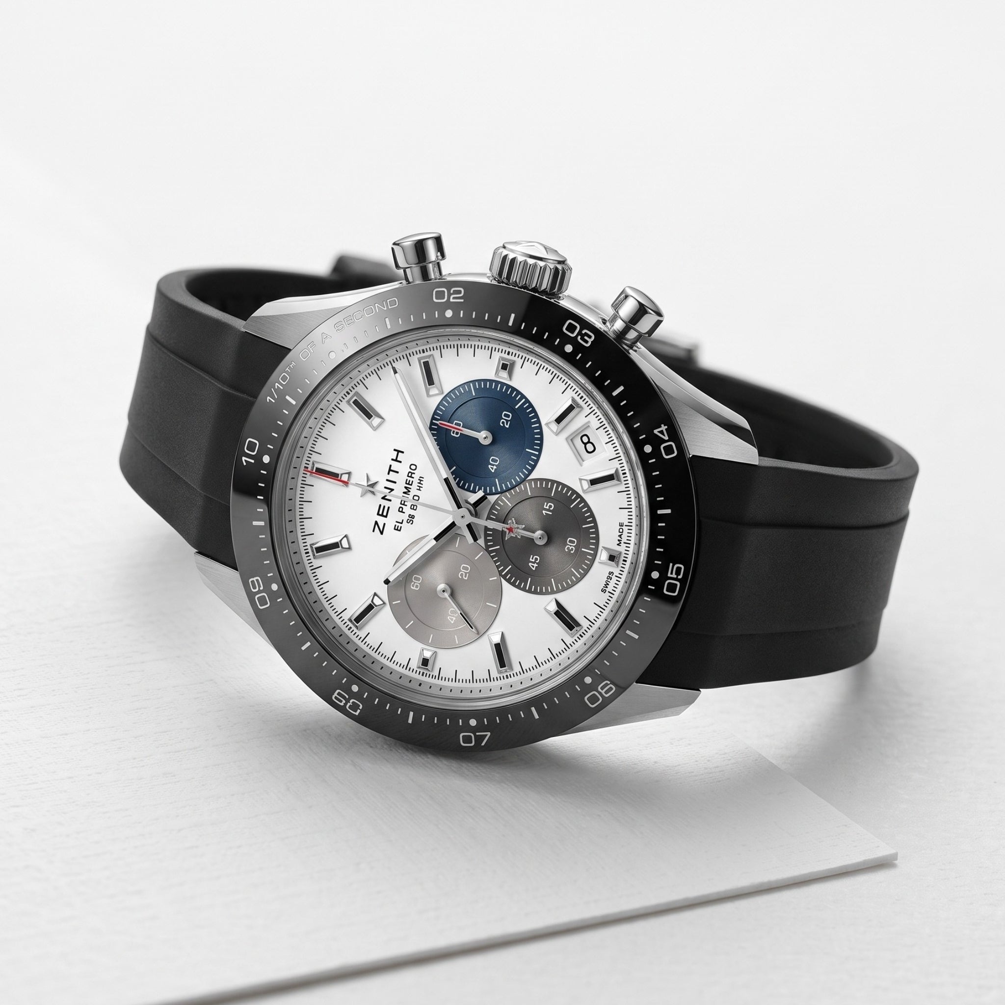 Rubber Strap - For all Zenith Chronomaster Models - Black - Helvetus