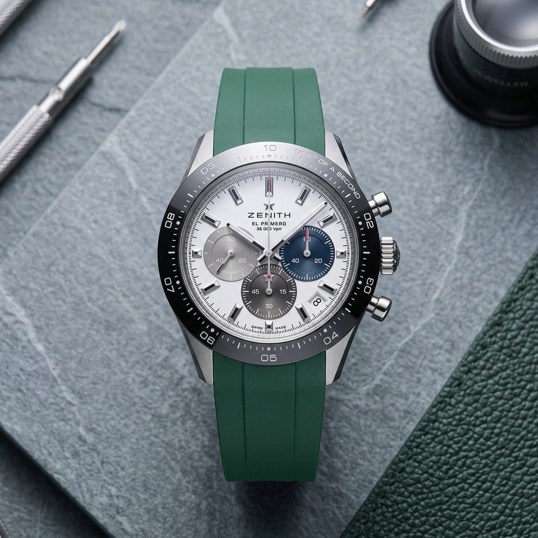 Strap for Zenith Chronomaster in Green - Helvetus®