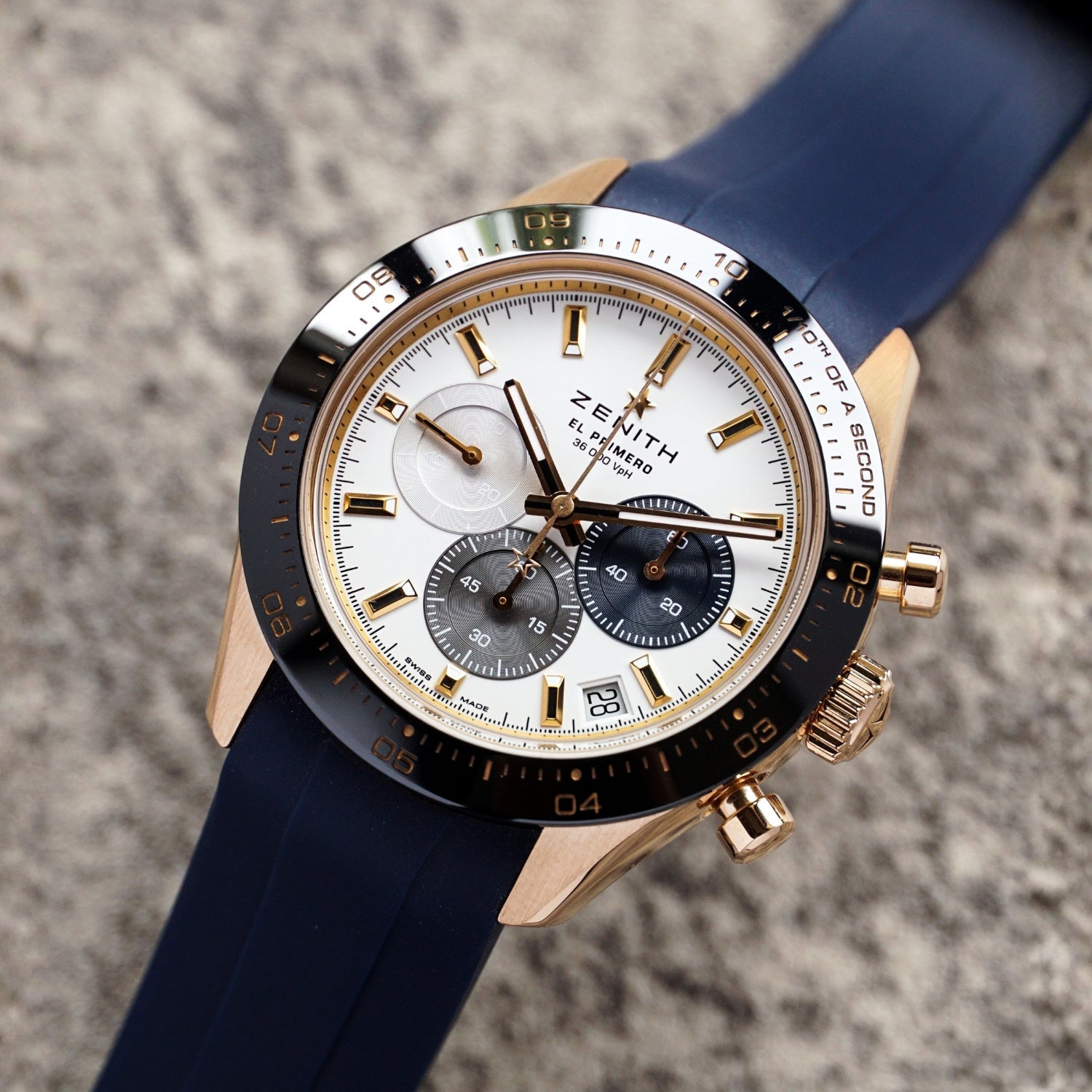 Strap for Zenith Chronomaster in Navy Blue - Helvetus® Switzerland