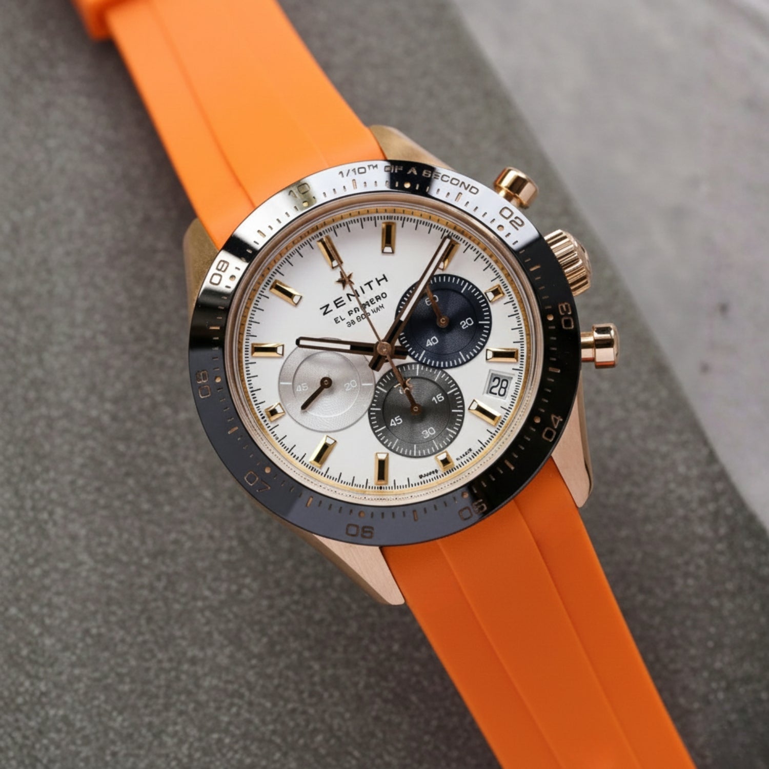 Strap for Zenith Chronomaster in Orange - Helvetus® Switzerland