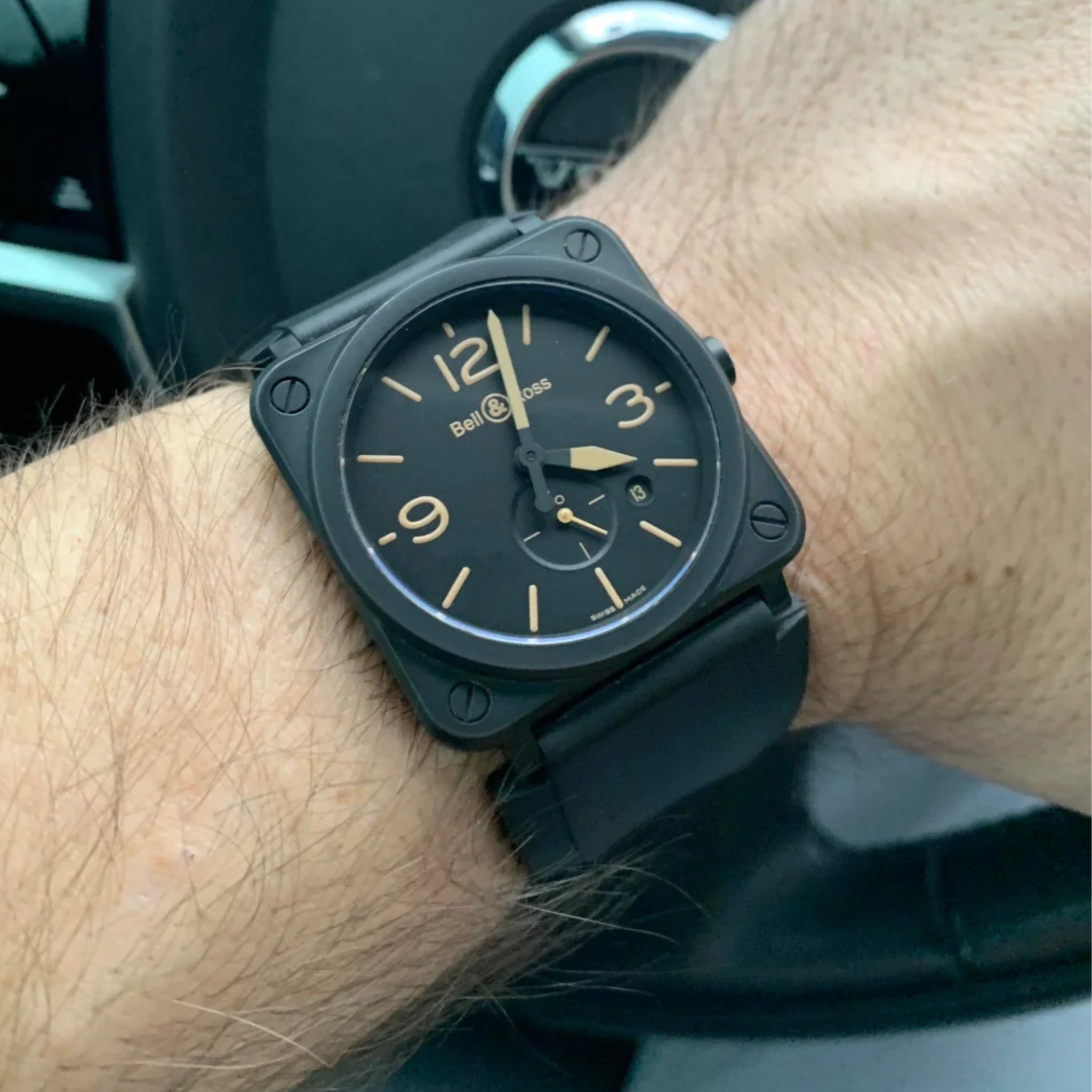 Rubber Strap - For Bell & Ross BR - 01 | BR - 03 - Black - Helvetus