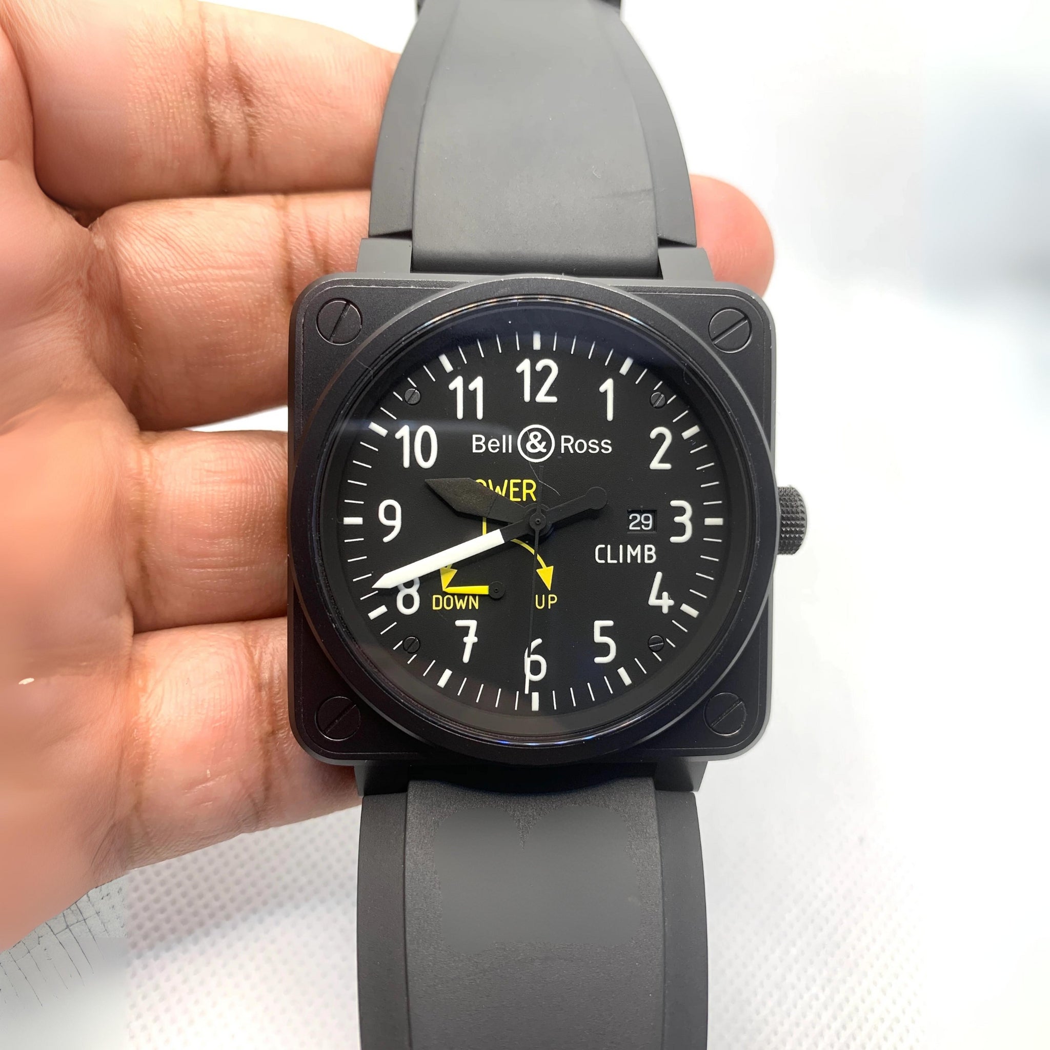 Rubber Strap - For Bell & Ross BR - 01 | BR - 03 - Grey - Helvetus