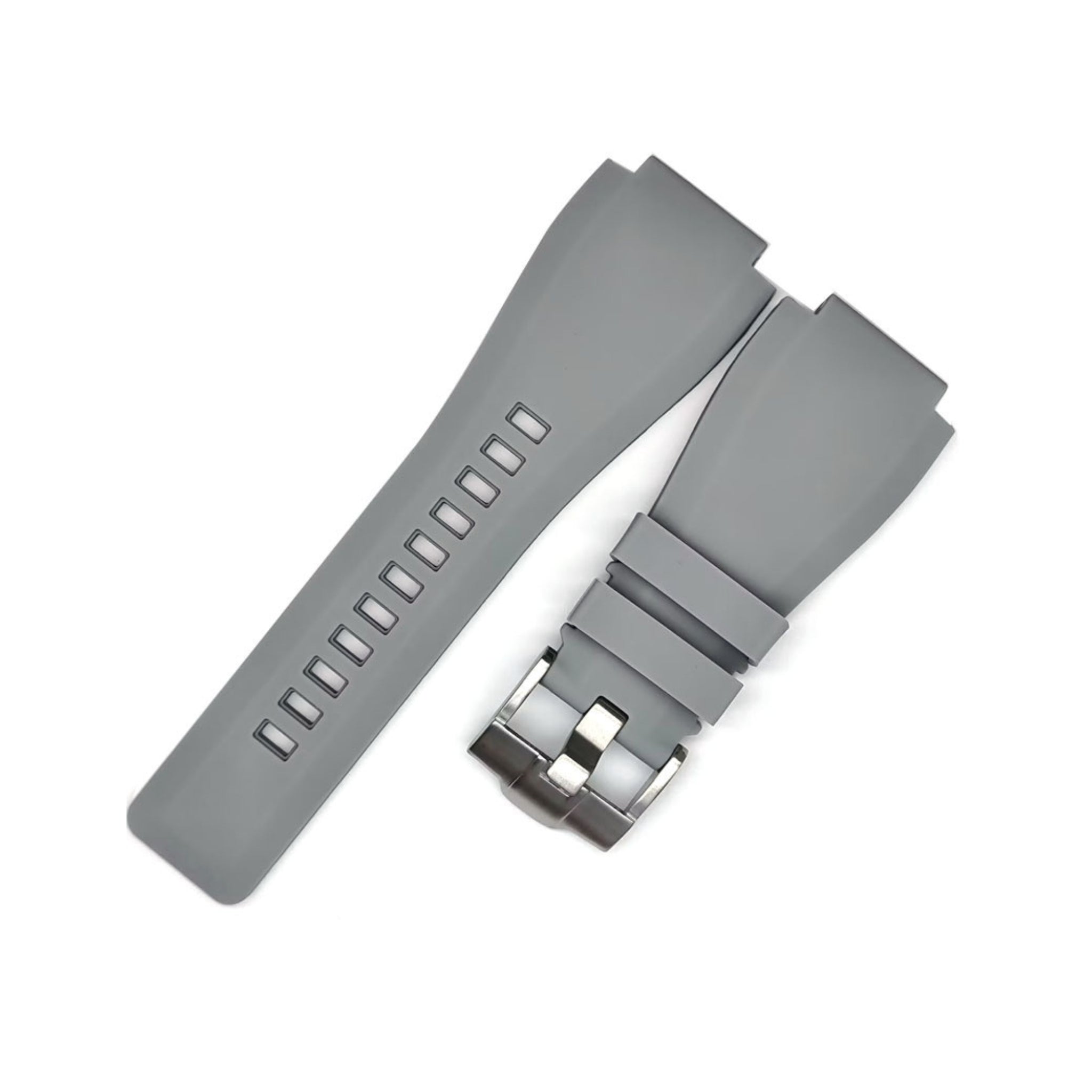 Rubber Strap - For Bell & Ross BR - 01 | BR - 03 - Grey - Helvetus