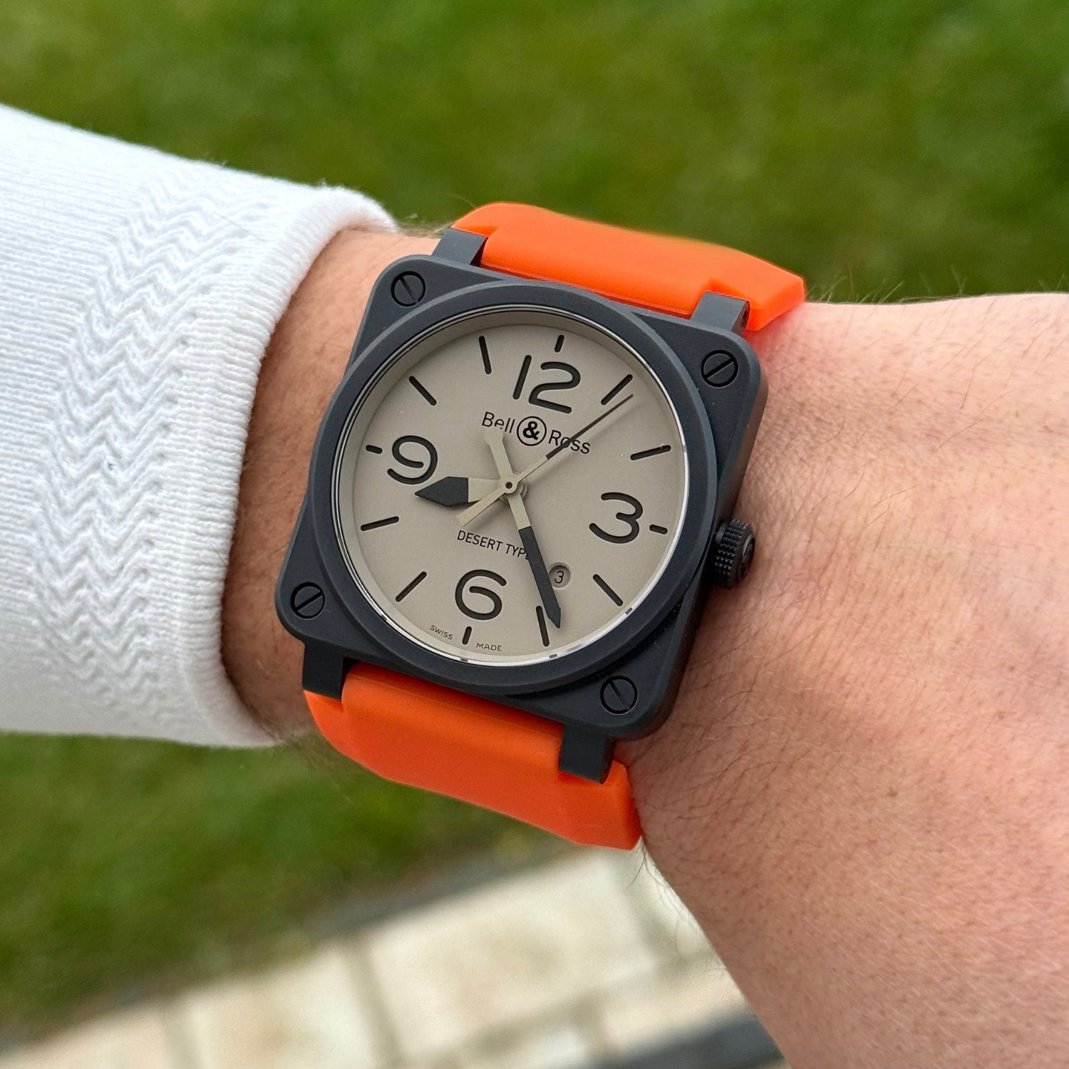 ベル&ロス Bell&Ross BR-01 ラバーベルト 純正品 Orange Rubber Strap Upgrade for Bell & Ross BR-01/BR-03 – Helvetus