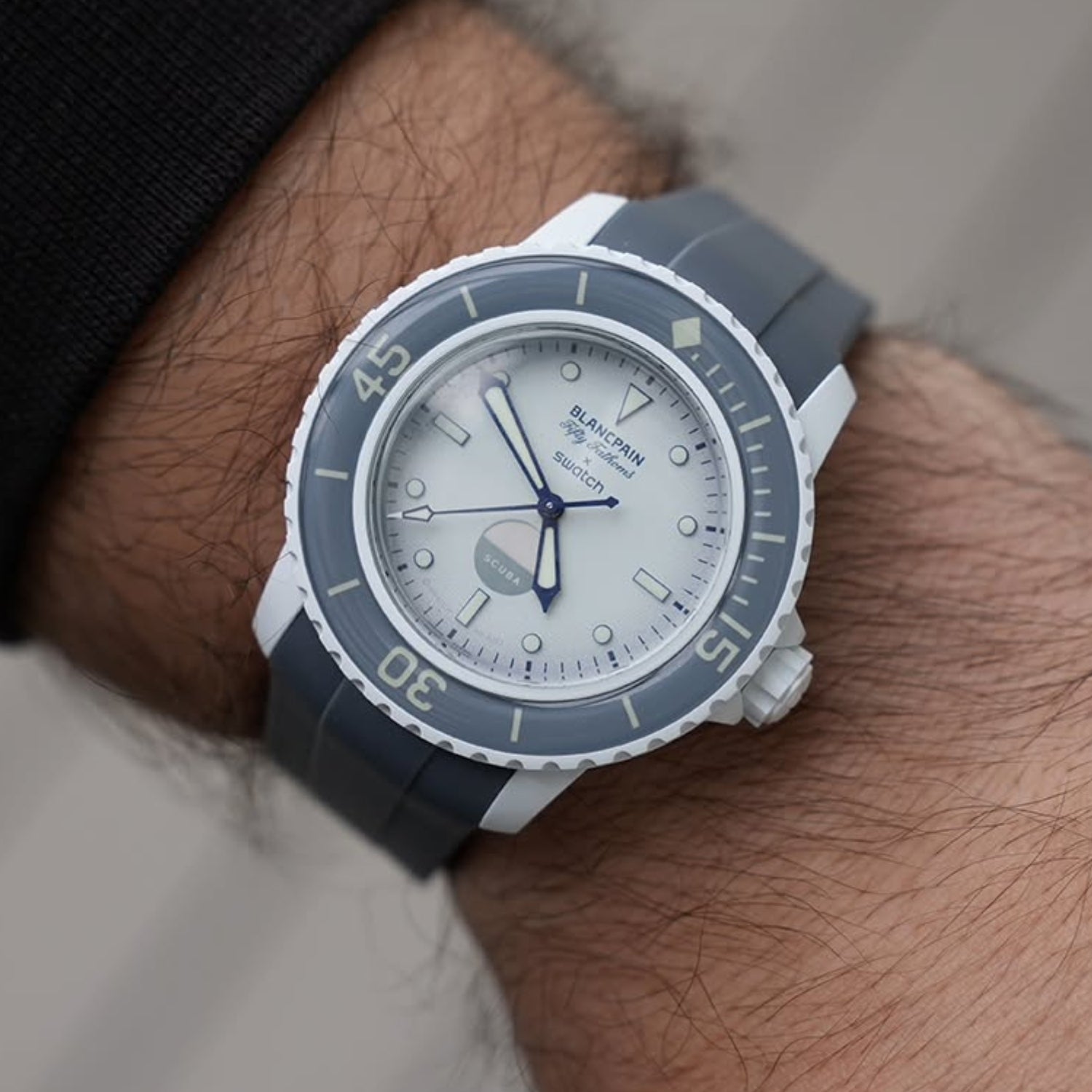 Rubber Strap - For Blancpain X Swatch - Antarctic Ocean - Helvetus