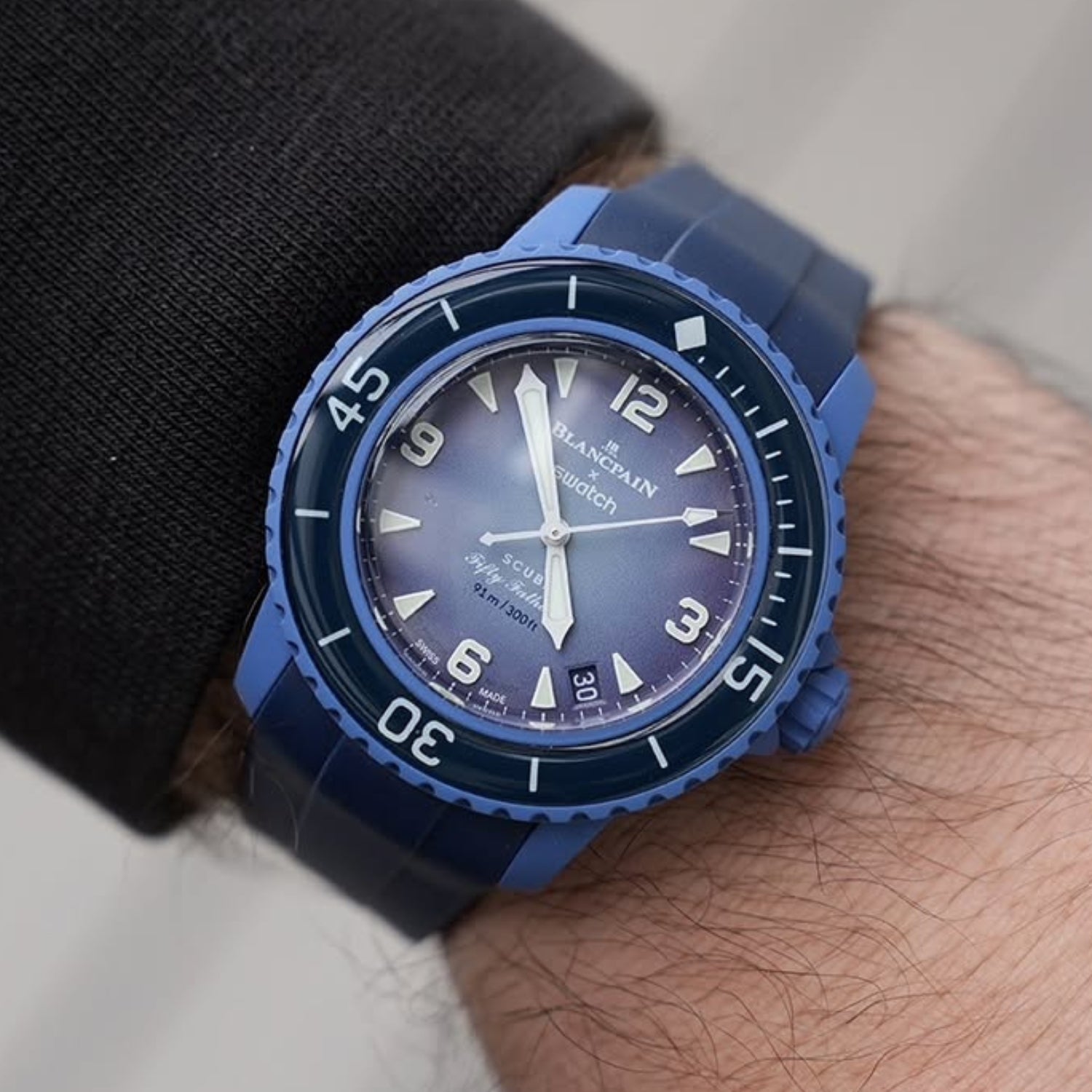 Rubber Strap - For Blancpain X Swatch - Atlantic Ocean - Helvetus
