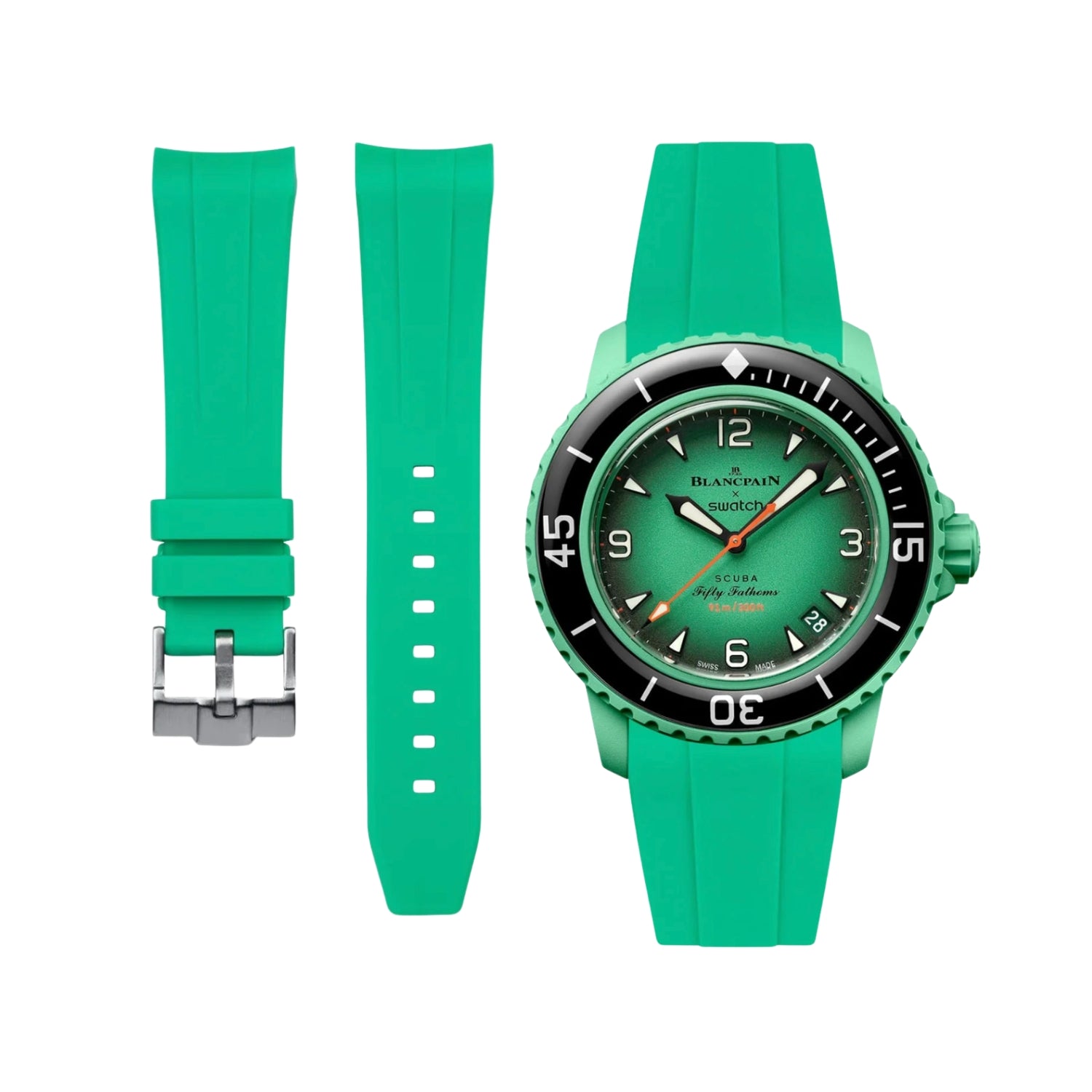 Rubber Strap - For Blancpain X Swatch - Indian Ocean - Helvetus