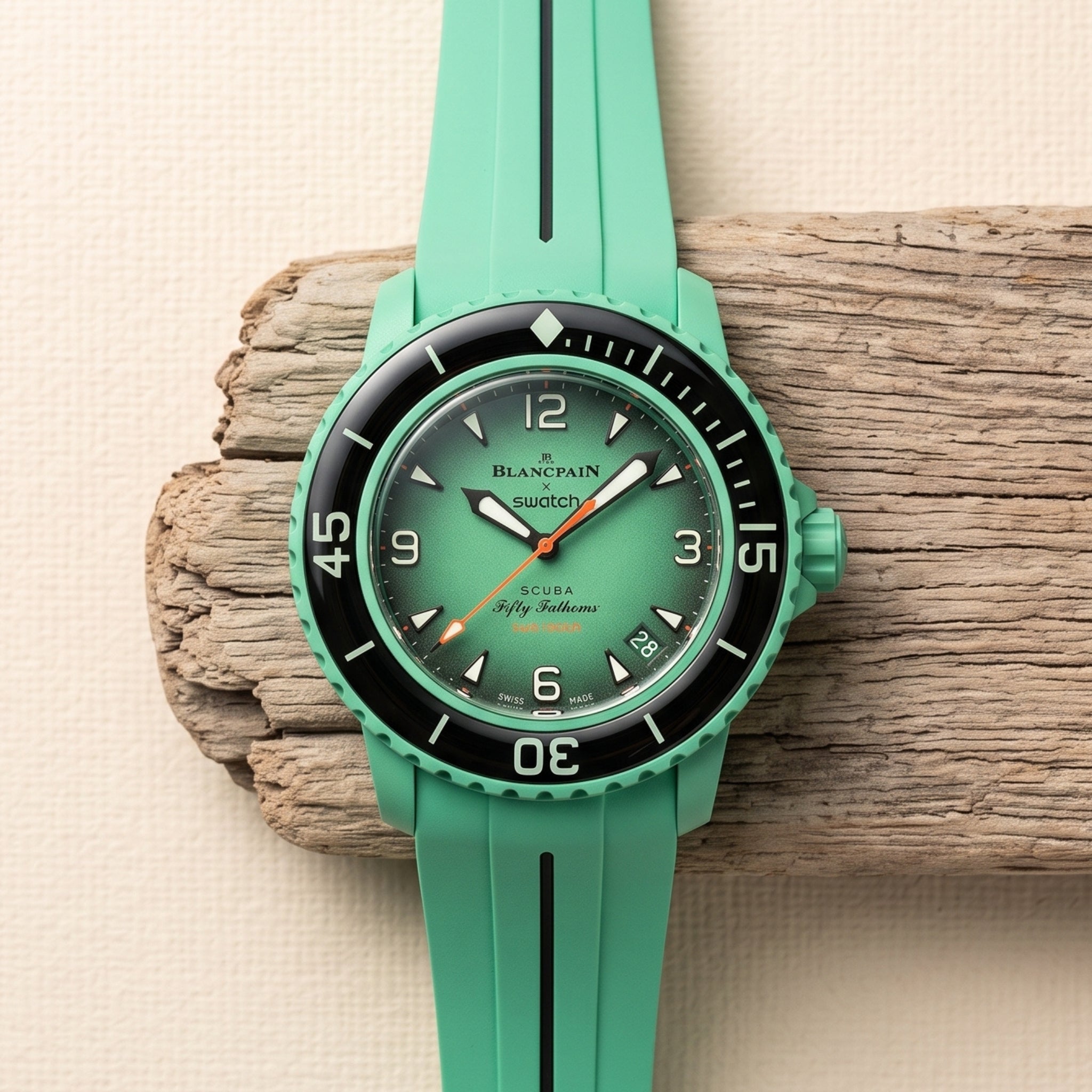 Strap for Indian Ocean in Green with Black - Helvetus®