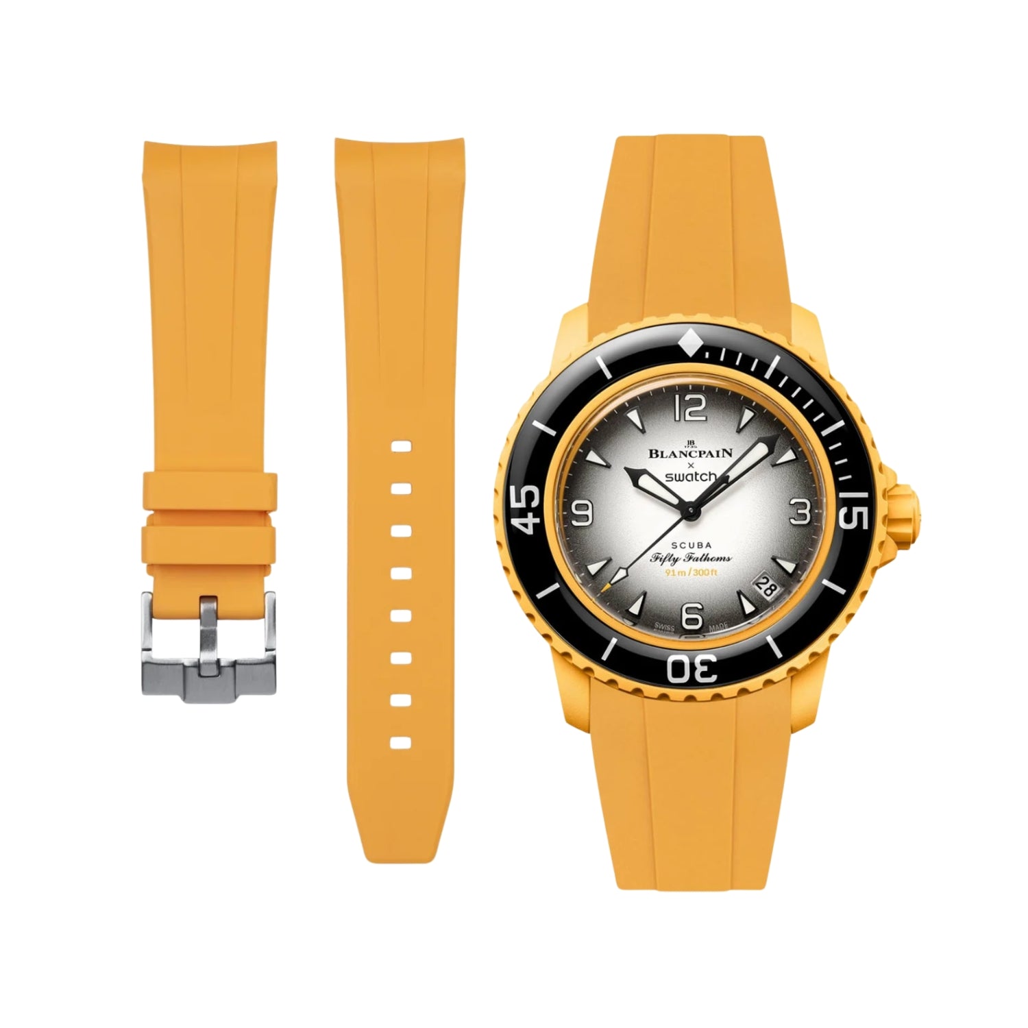 Rubber Strap - For Blancpain X Swatch - Pacific Ocean - Helvetus