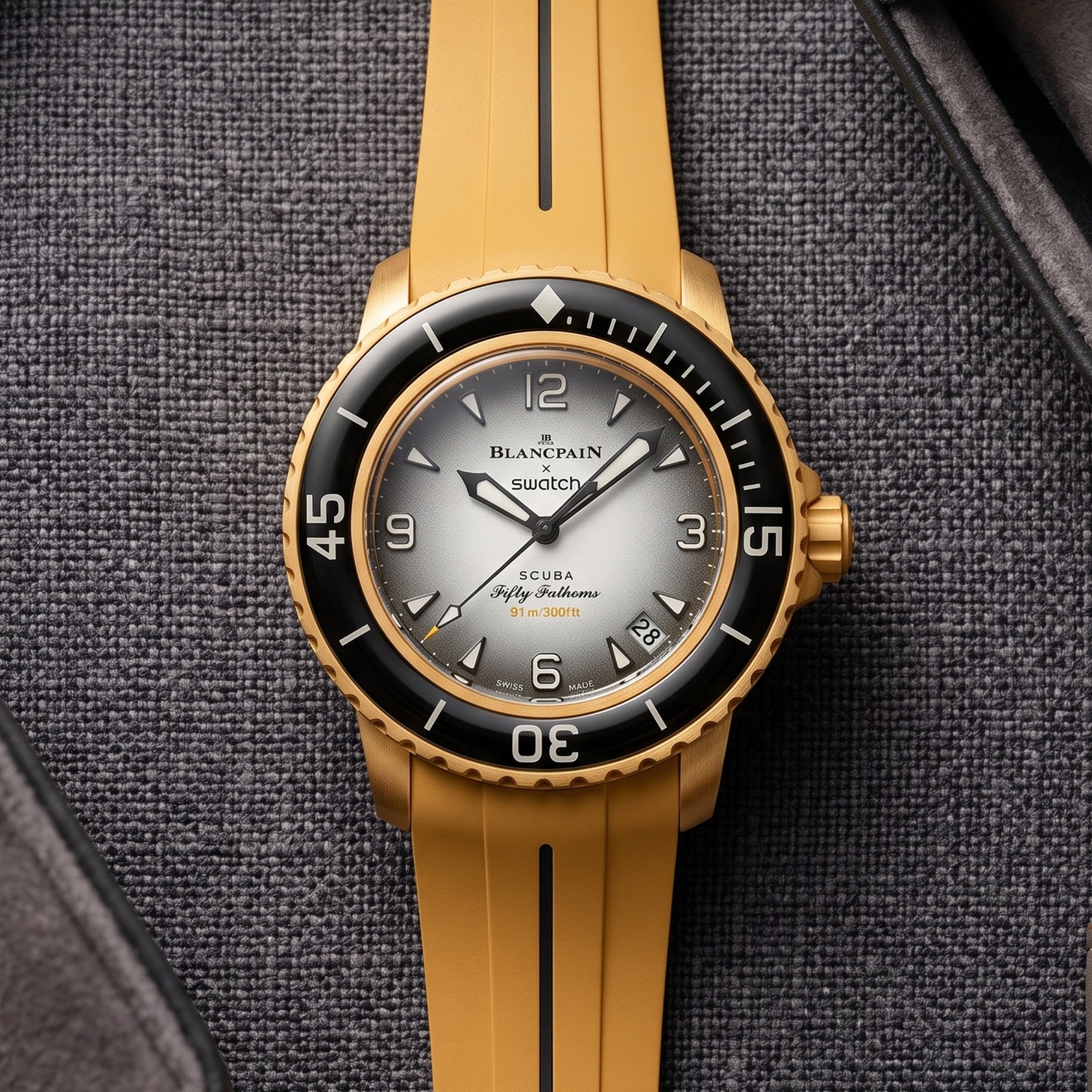 Strap for Pacific Ocean- Blancpain X Swatch in Yellow - Helvetus®