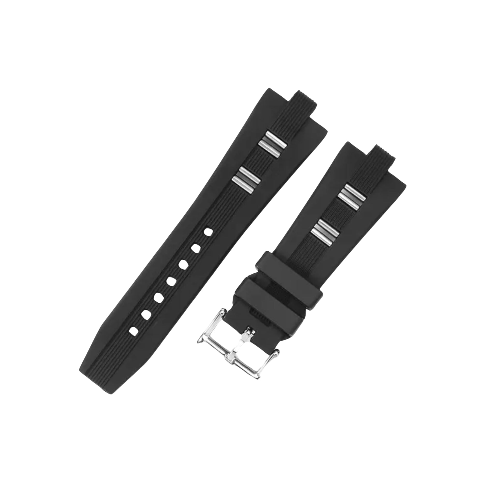 Rubber Strap - For Bvlgari Diagono 42mm - Black - Helvetus