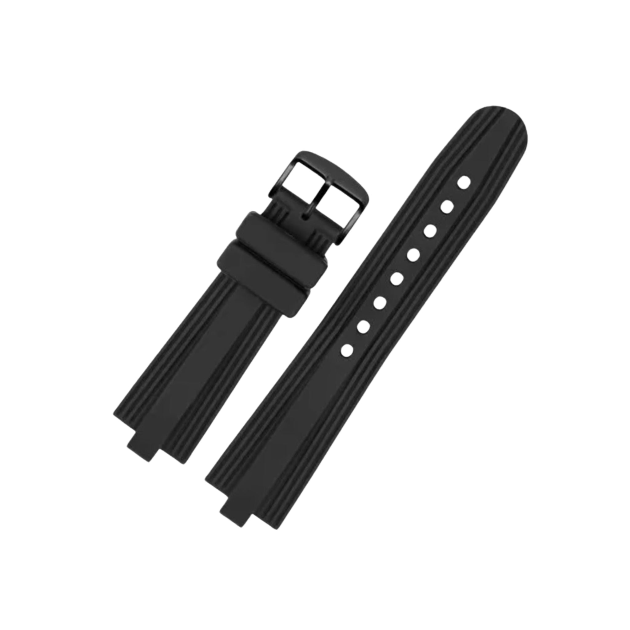 Rubber Strap - For Bvlgari Diagono Scuba - Black - Helvetus