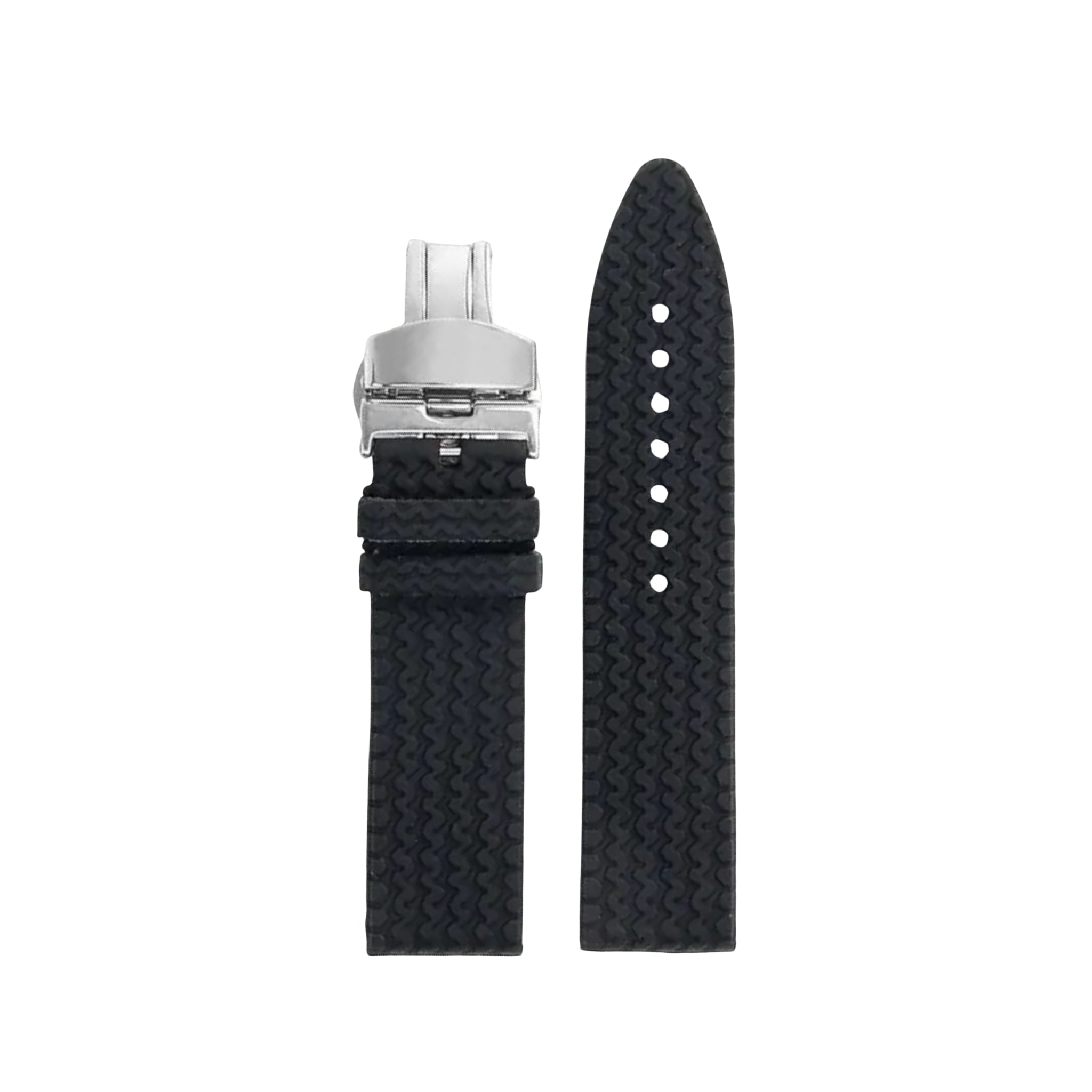 Rubber Strap - For Chopard Mille Milglia / Sports - Black - Helvetus