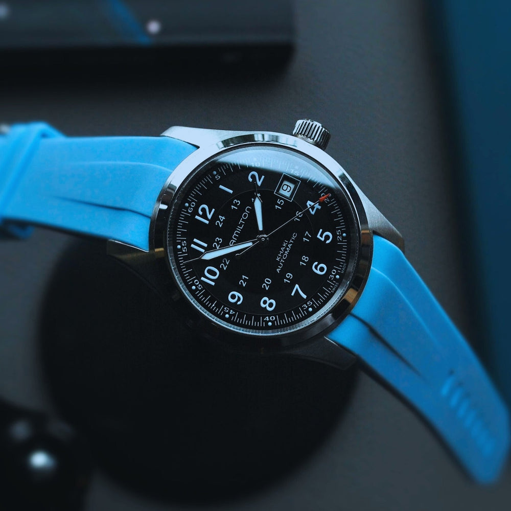 Light Blue Rubber Strap for Hamilton Khaki Field – Helvetus®