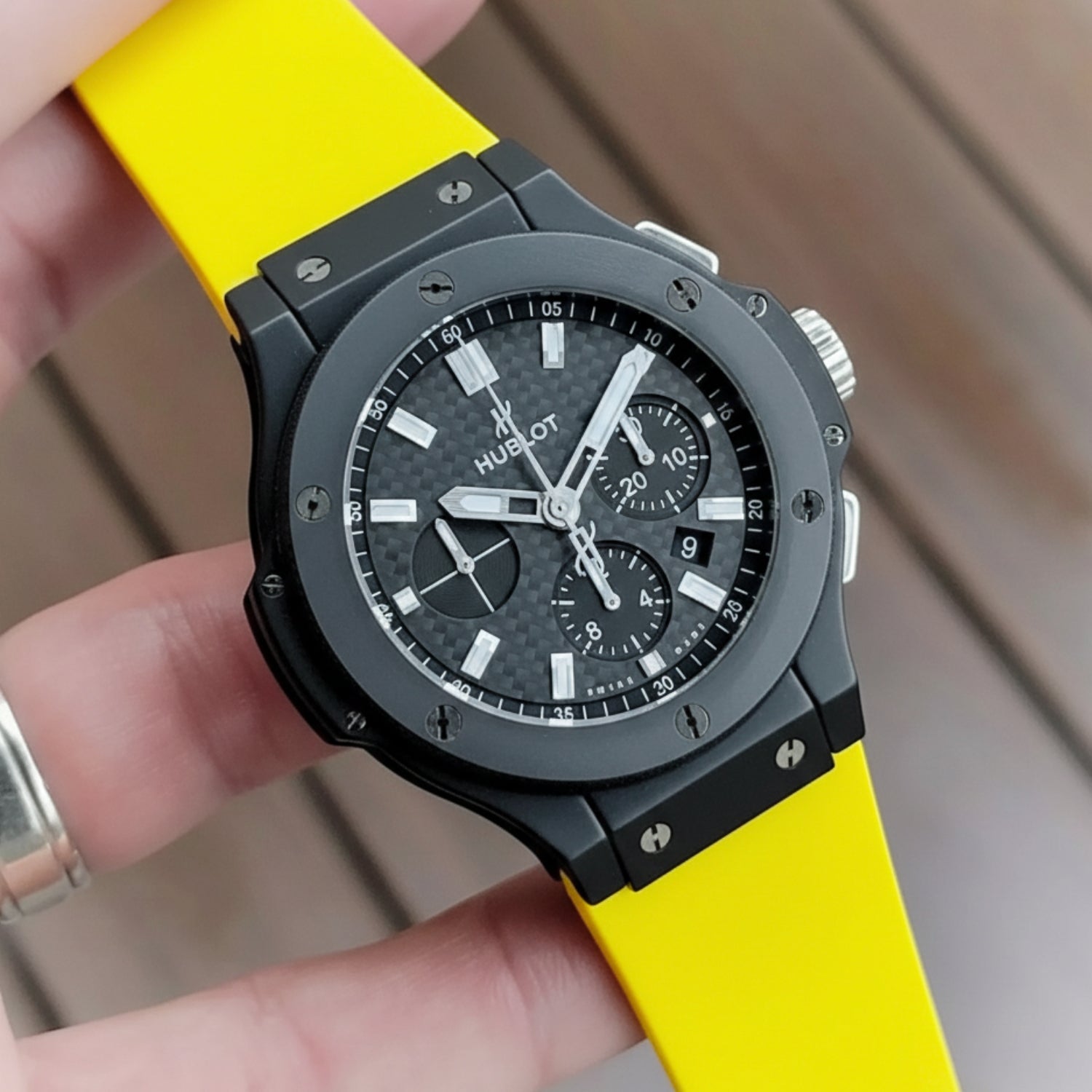 Hublot Big Bang 44mm Strap in Yellow - Helvetus® Switzerland
