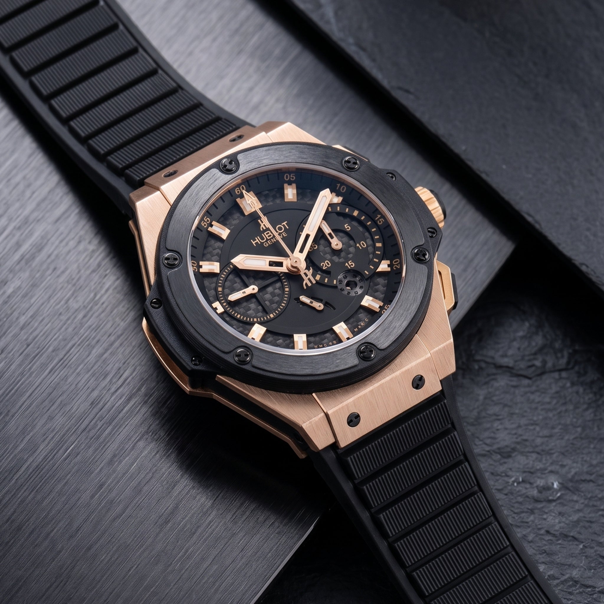 Hublot King Power ブラック ゴールド Black Strap for Hublot King Power Watch - Helvetus®