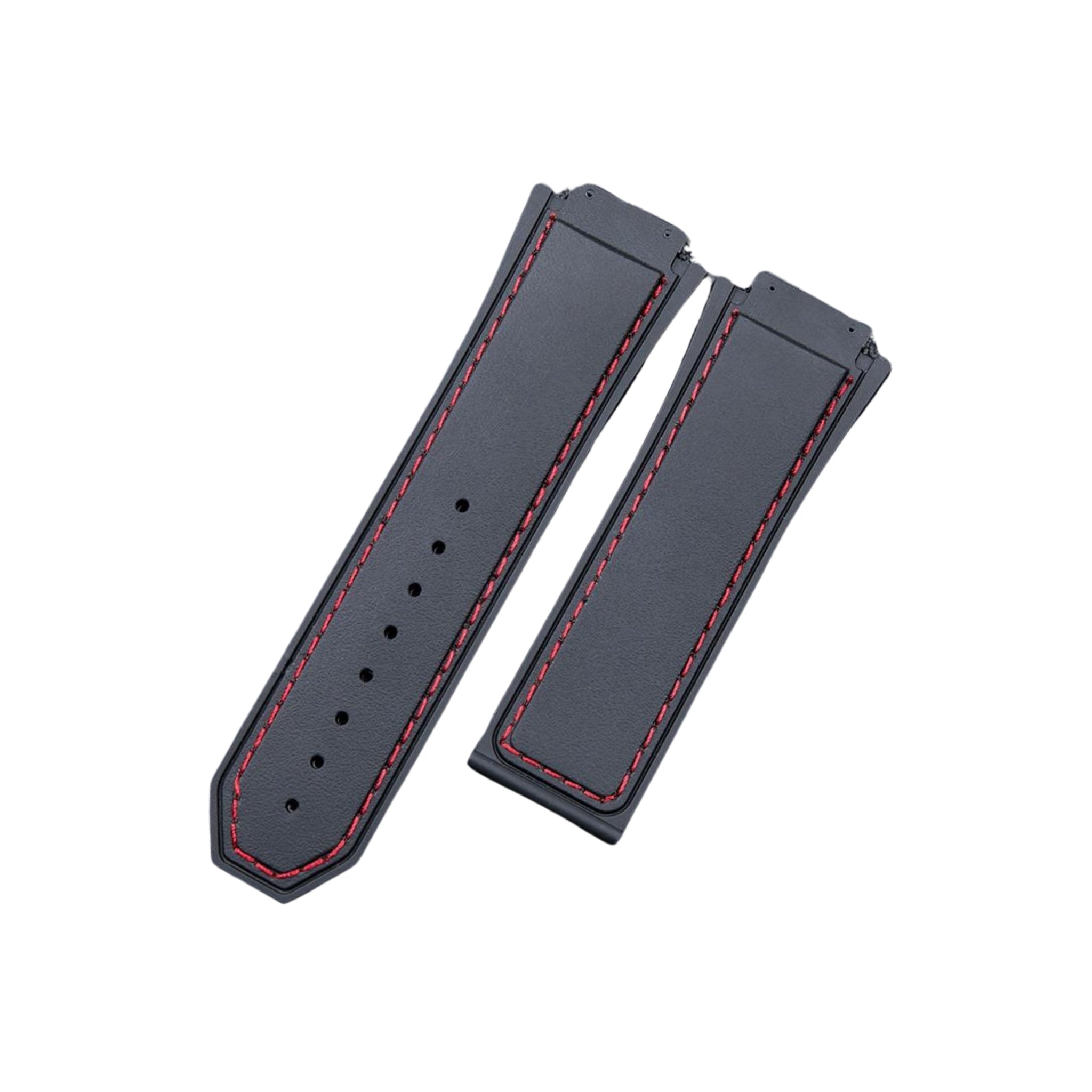 Rubber Strap - For Hublot King Power - Black/Red - Helvetus