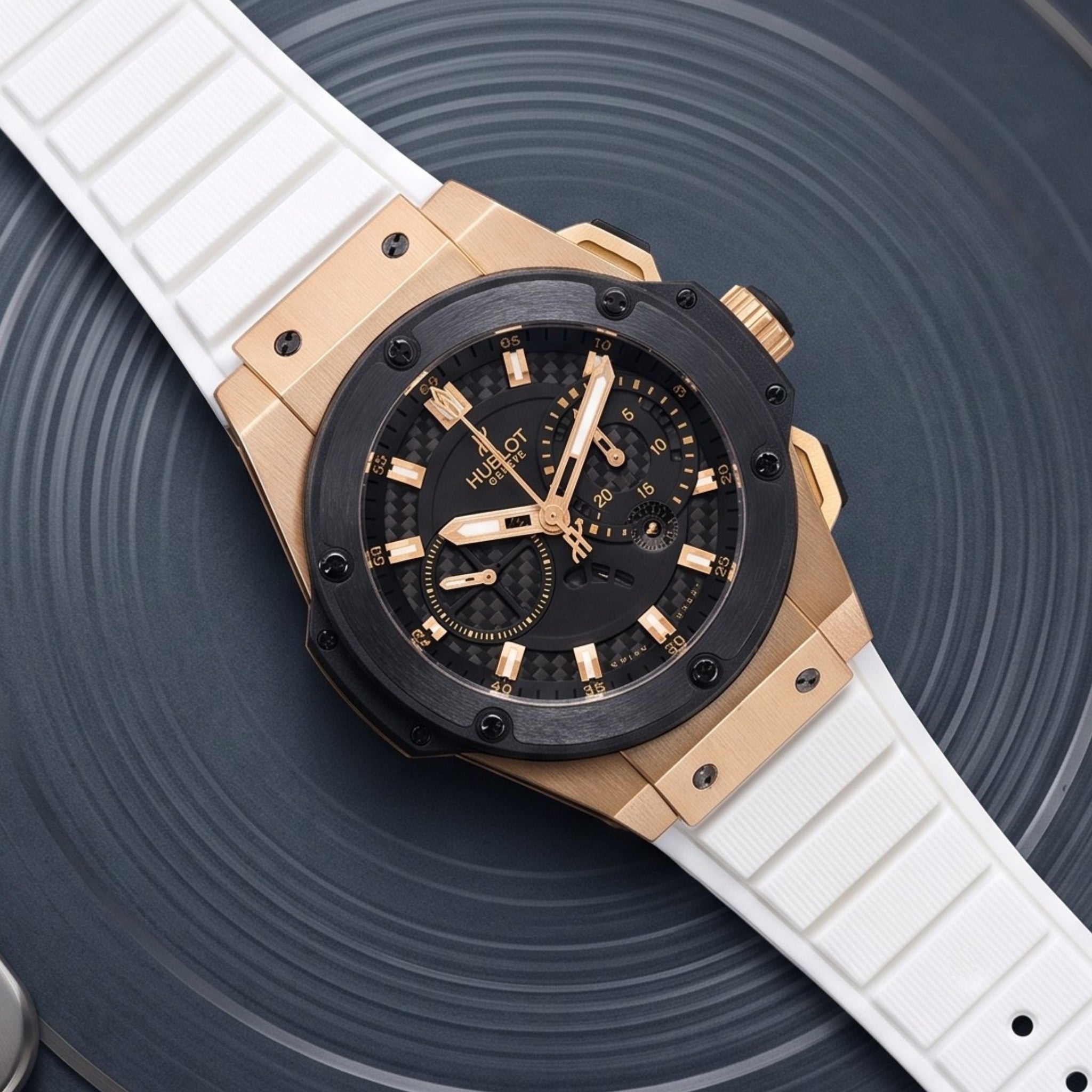 【正規品】HUBLOT用ホワイトラバーベルト42ミリ Hublot King Power White Rubber Strap - Helvetus®