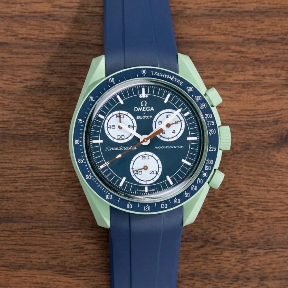 Strap for Mission to Saturn Moonswatch in Blue - Helvetus® Switzerland