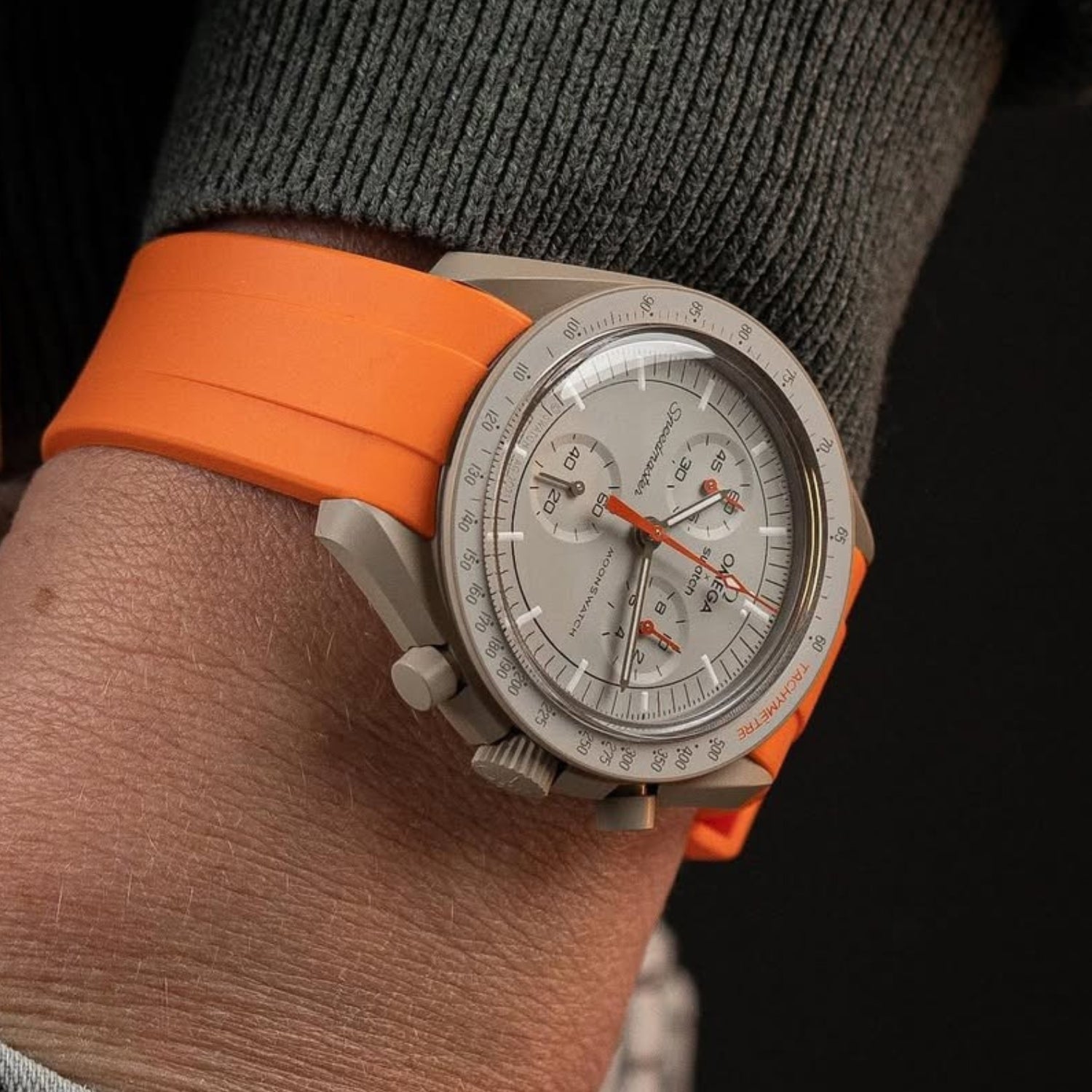 Strap for Mission to Jupiter Moonswatch in Orange - Helvetus