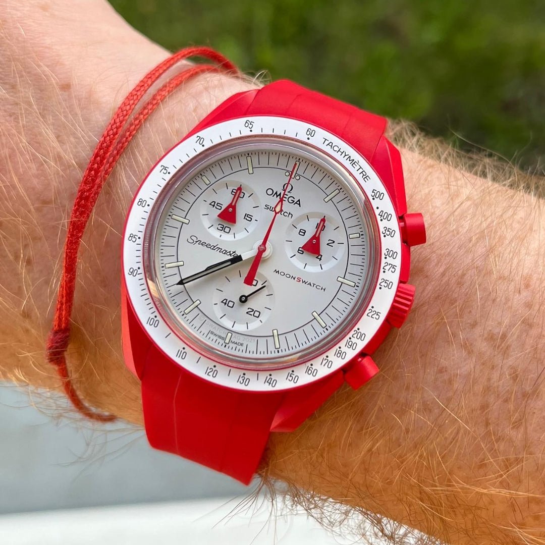 Strap for Mission to Mars Moonswatch in Red - Helvetus® Switzerland