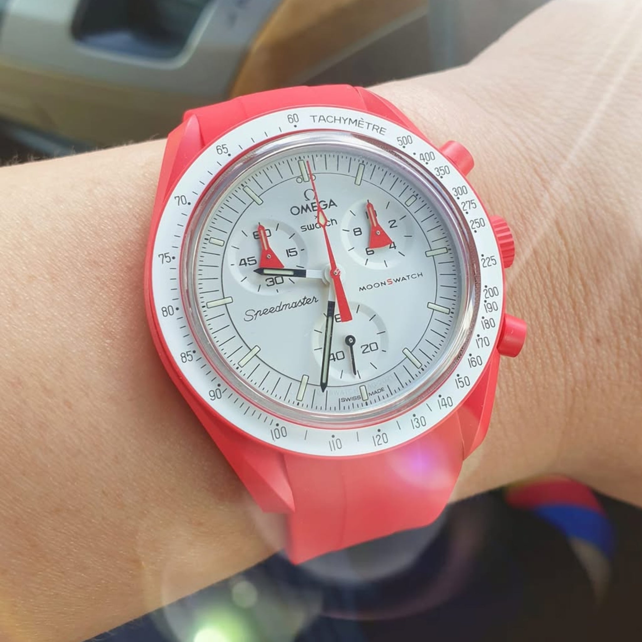 Strap for Mission to Mars Moonswatch in Red - Helvetus® Switzerland