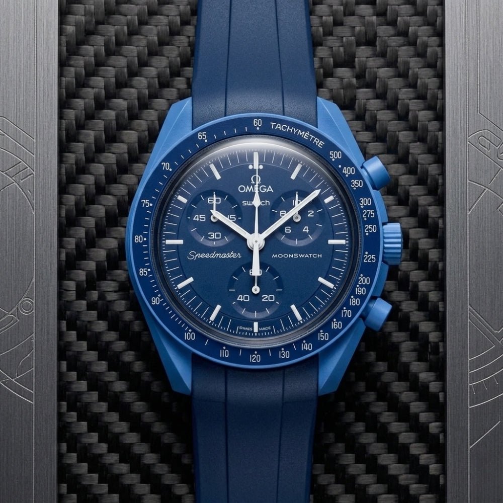 Rubber Strap - For Mission to Neptune | Omega X Swatch | MoonSwatch - Navy Blue - Helvetus
