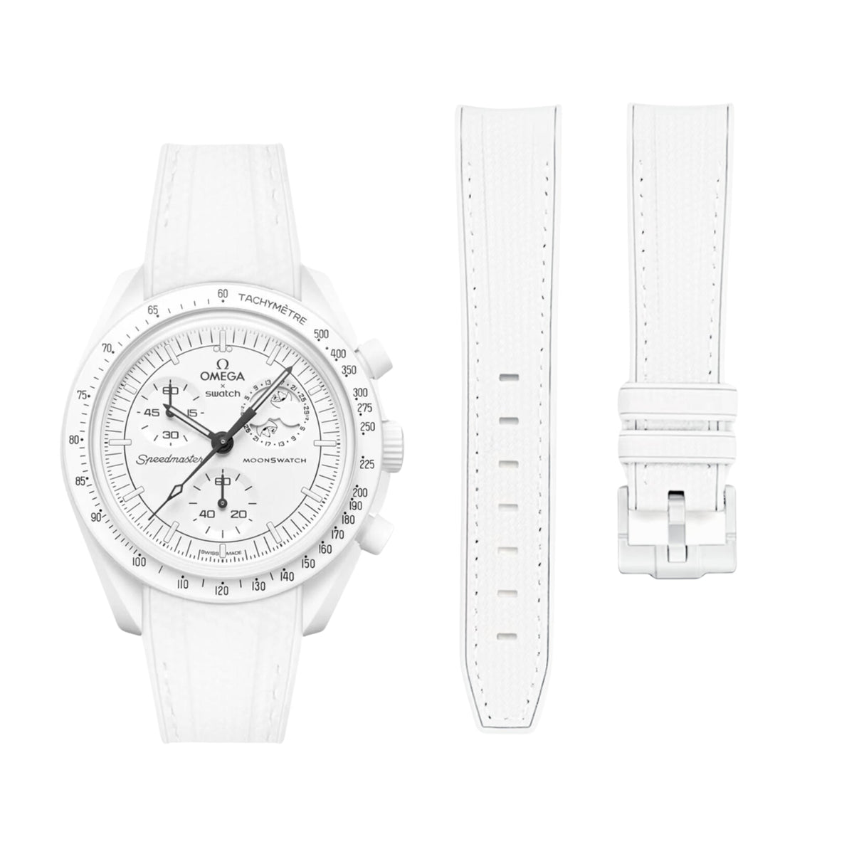 Strap for Mission to the Moonphase - Snoopy - White - Helvetus 