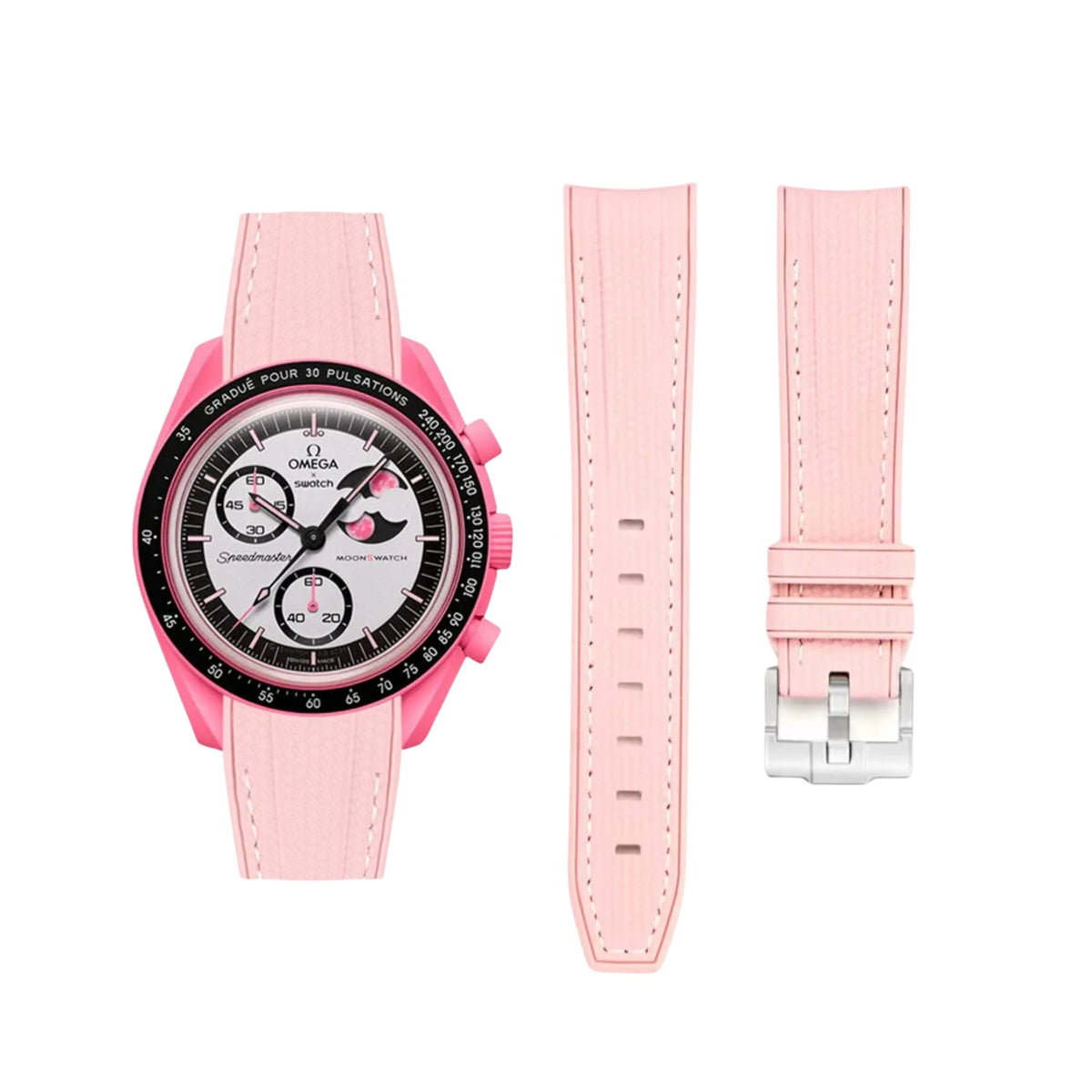 Strap for Mission to The Pink Moonphase in Pink - Helvetus®