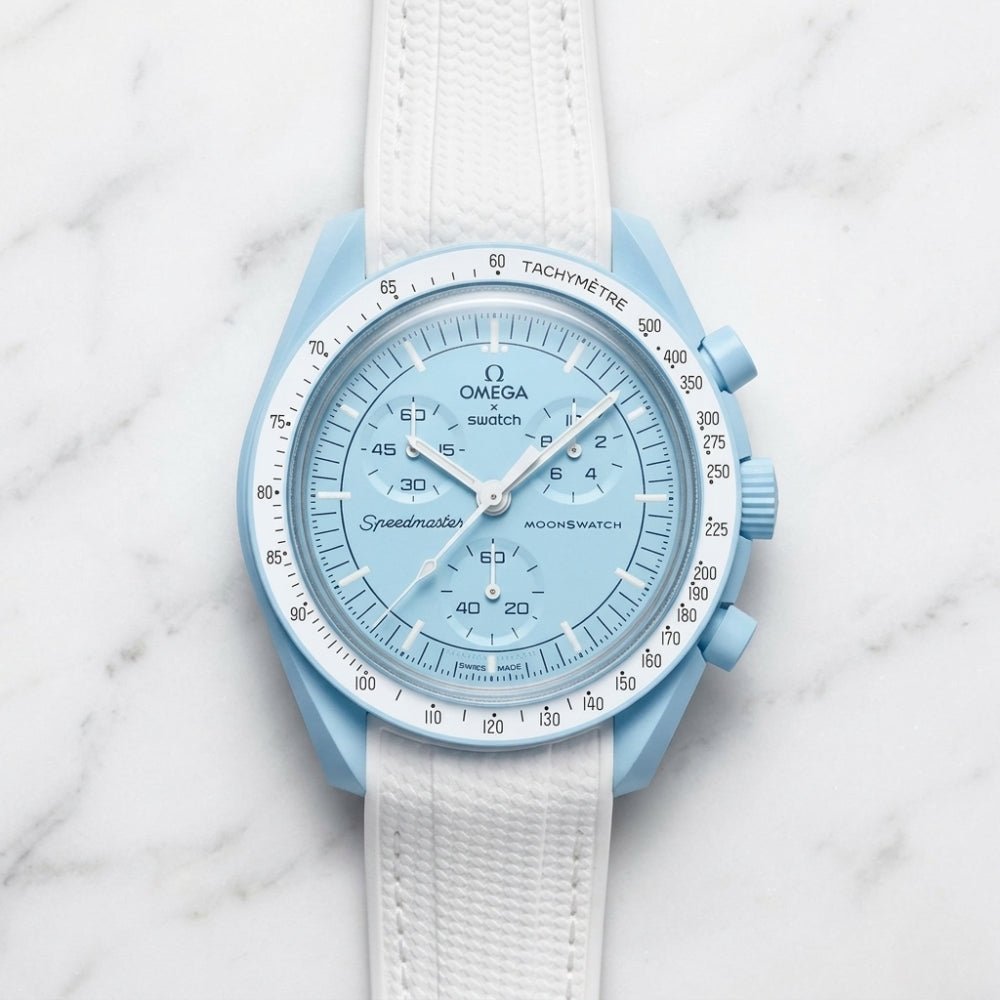 Rubber Strap - For Mission to Uranus | Omega X Swatch | MoonSwatch - White w/White - Helvetus