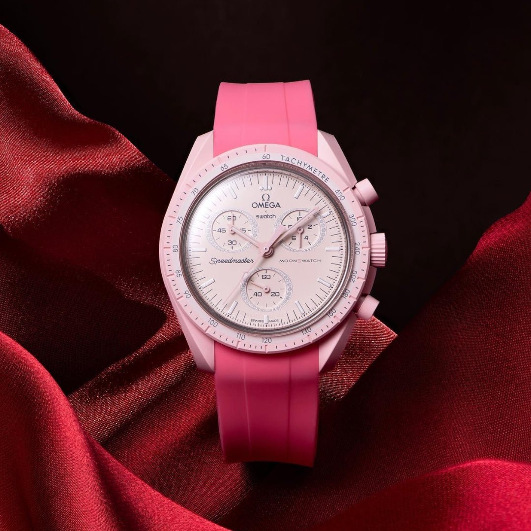美品　OMEGA MISSION TO VENUS MOONSWATCH ピンク MISSION TO VENUS - Bioceramic MoonSwatch Collection